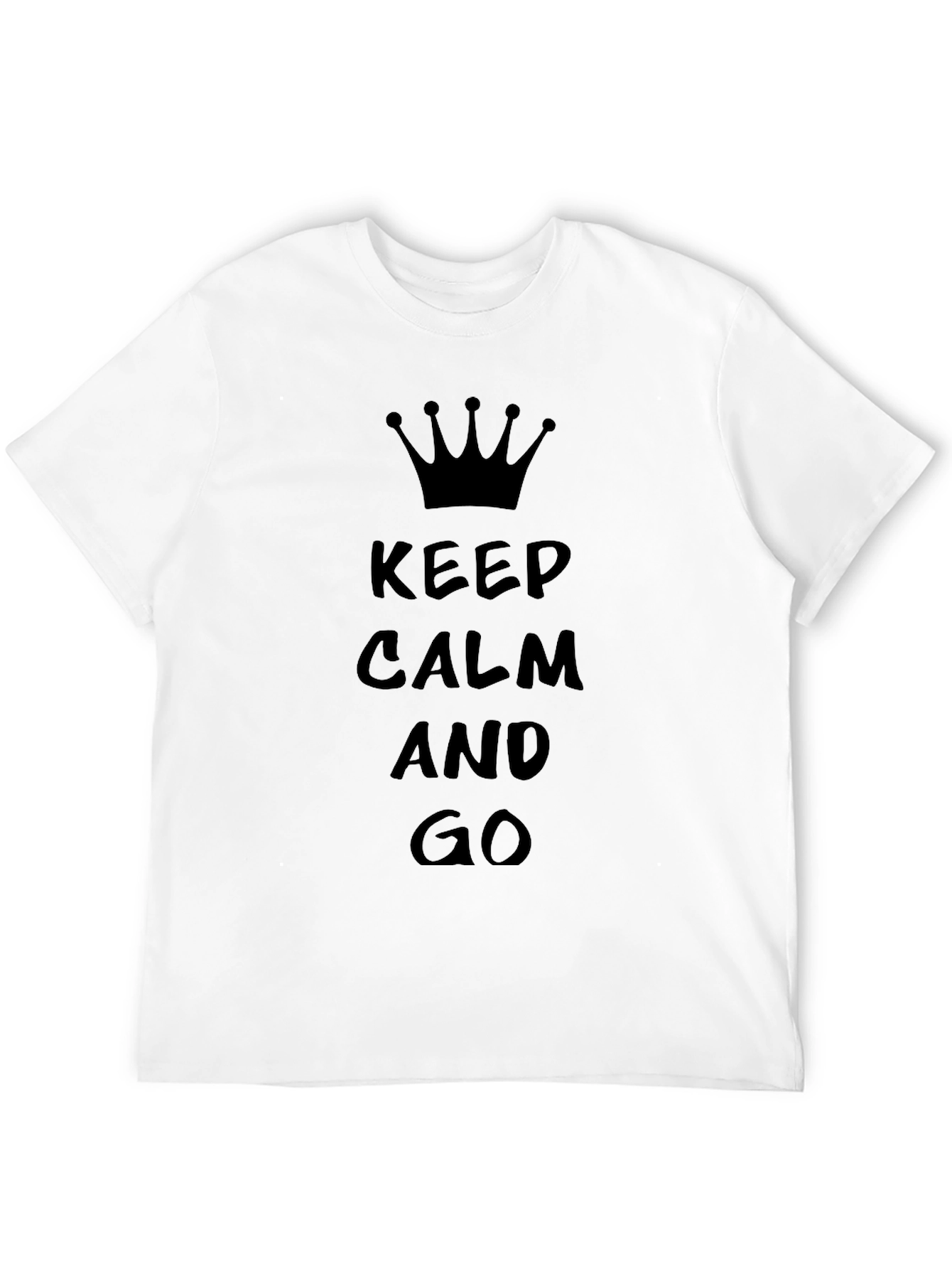 Keep Calm and Go T-Shirt - Black Graphic Tee