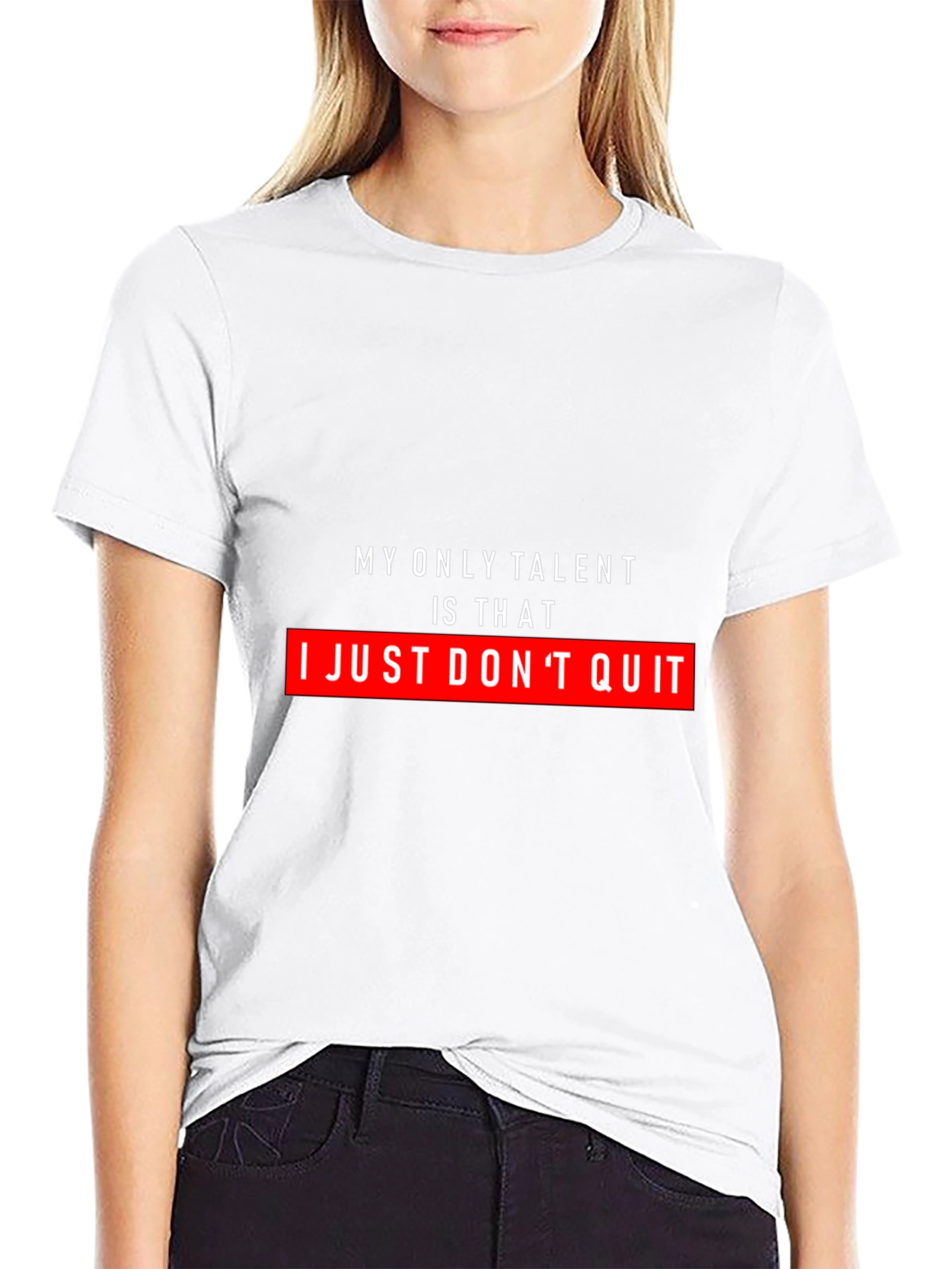 Never Quit T-Shirt - Motivational Quote Graphic Tee