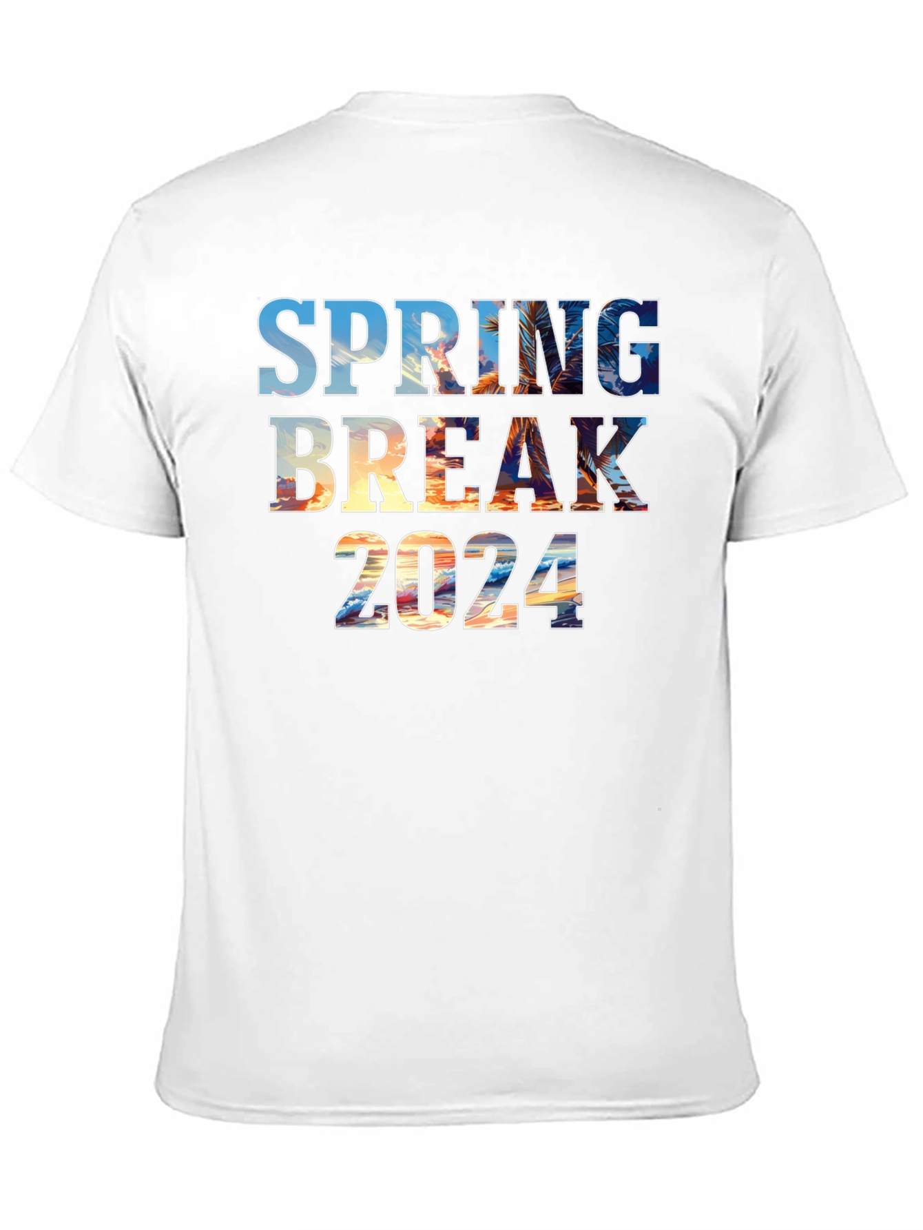 Spring Break 2024 Black Graphic T-Shirt