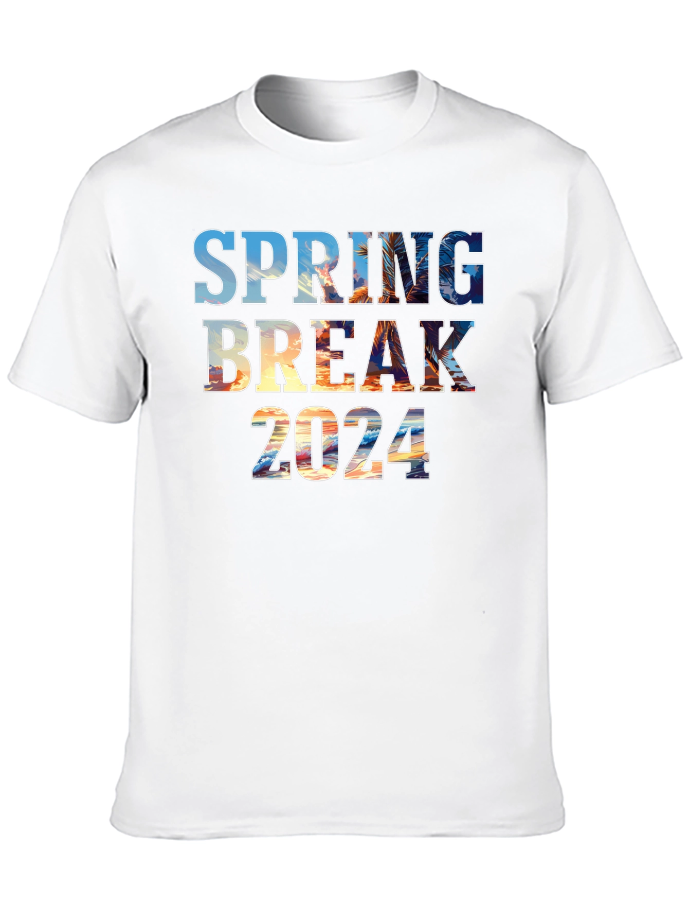 Spring Break 2024 Black Graphic T-Shirt