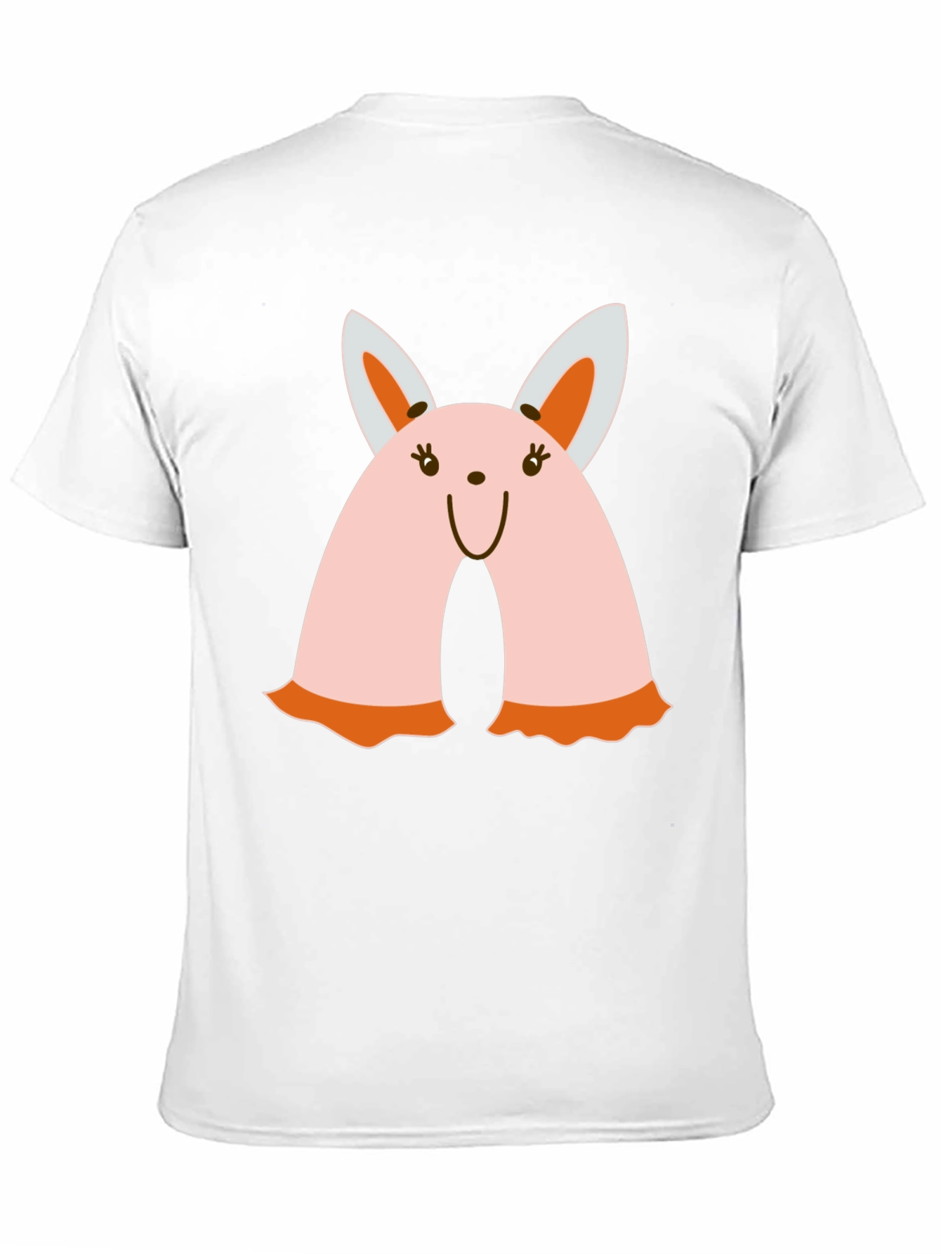 Cute Bunny Graphic Tee - Black Crew Neck