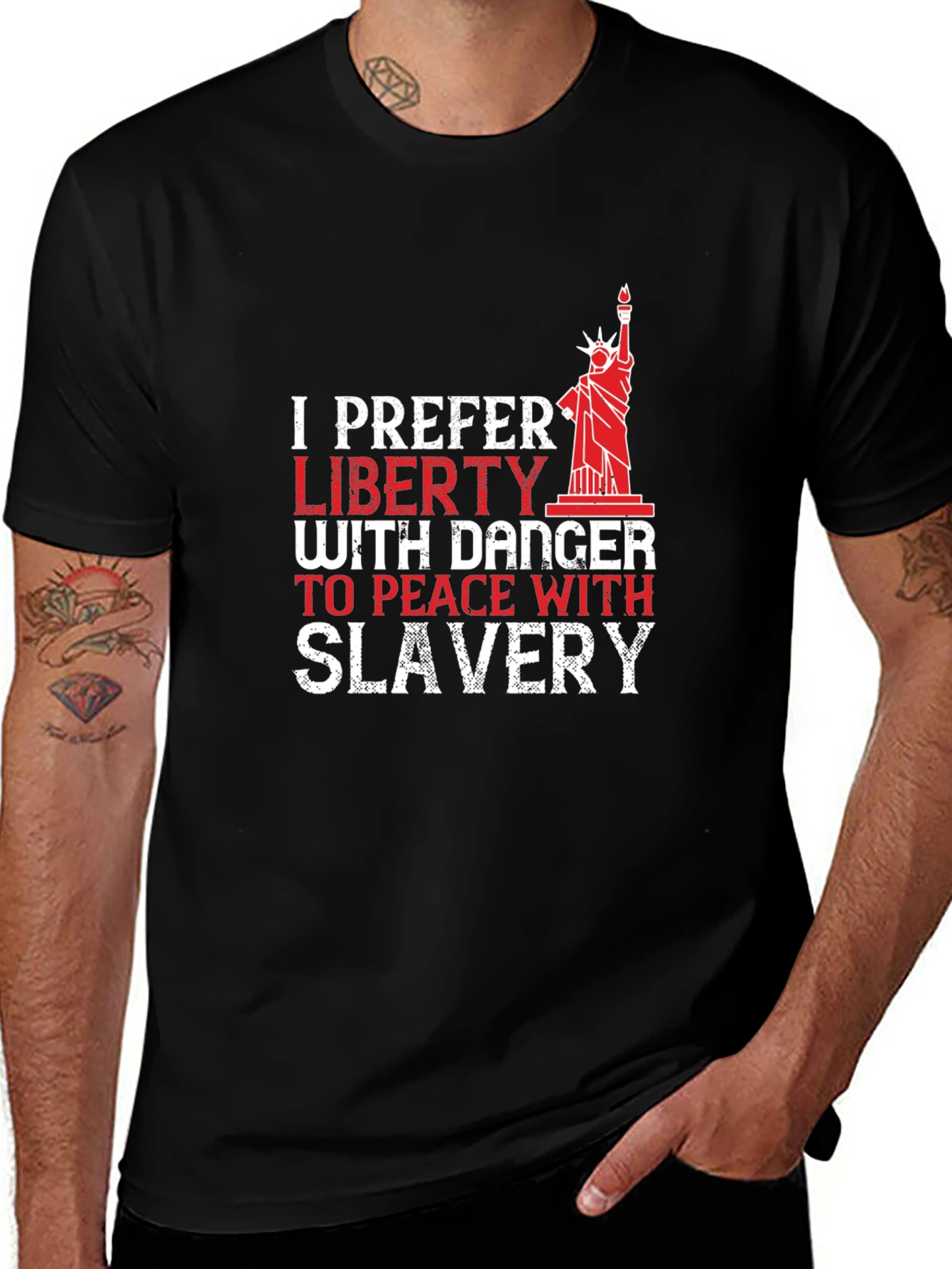 Liberty with Danger Mens T-Shirt