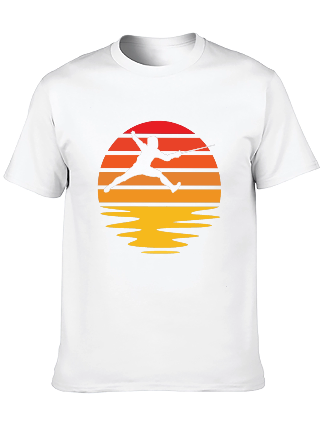 Sunset Fencing T-Shirt - Black Graphic Tee
