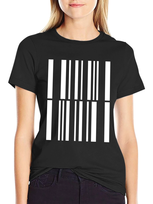 Barcode Graphic T-Shirt - Black Cotton Tee