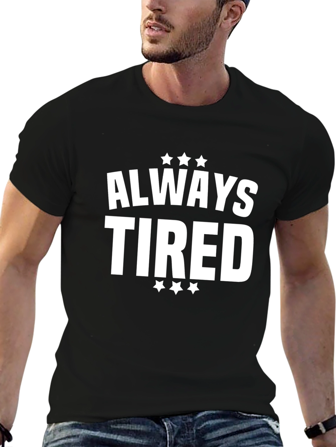 Always Tired Graphic T-Shirt - Black
