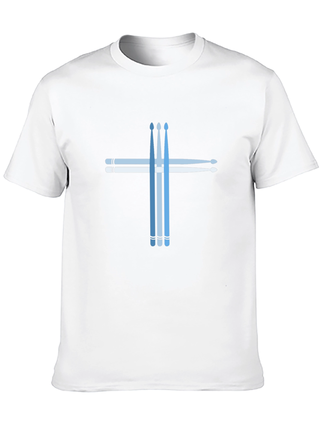 Drumstick Cross Graphic Tee - Black Cotton T-Shirt