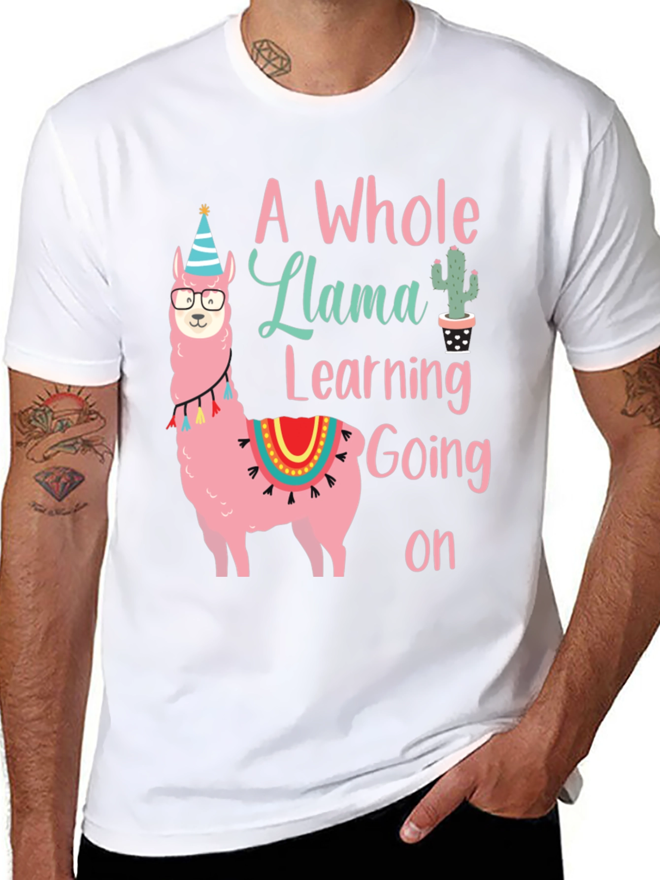 A Whole Llama Learning Going On T-Shirt