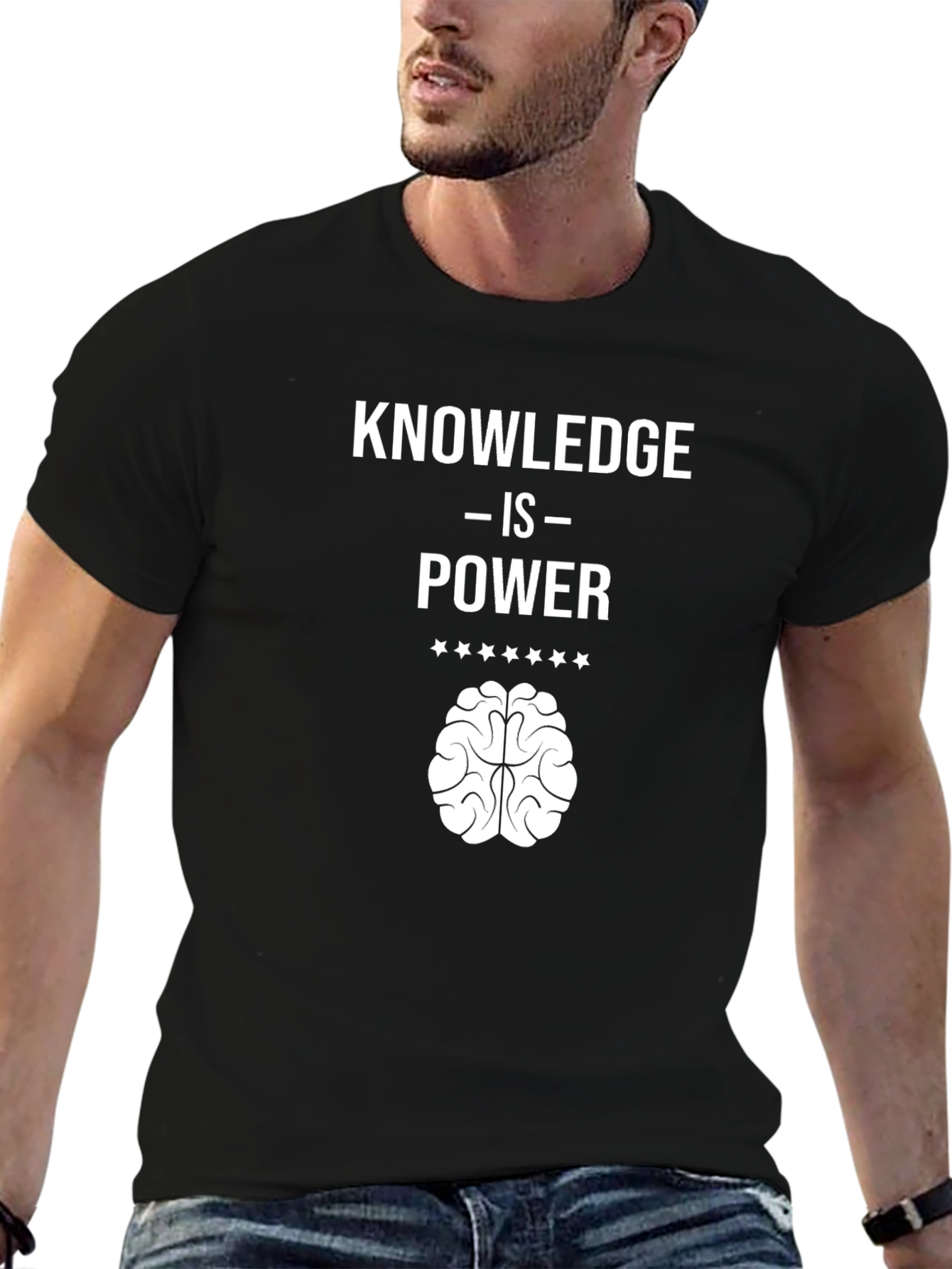 Knowledge Is Power T-Shirt - Smart Brain Tee