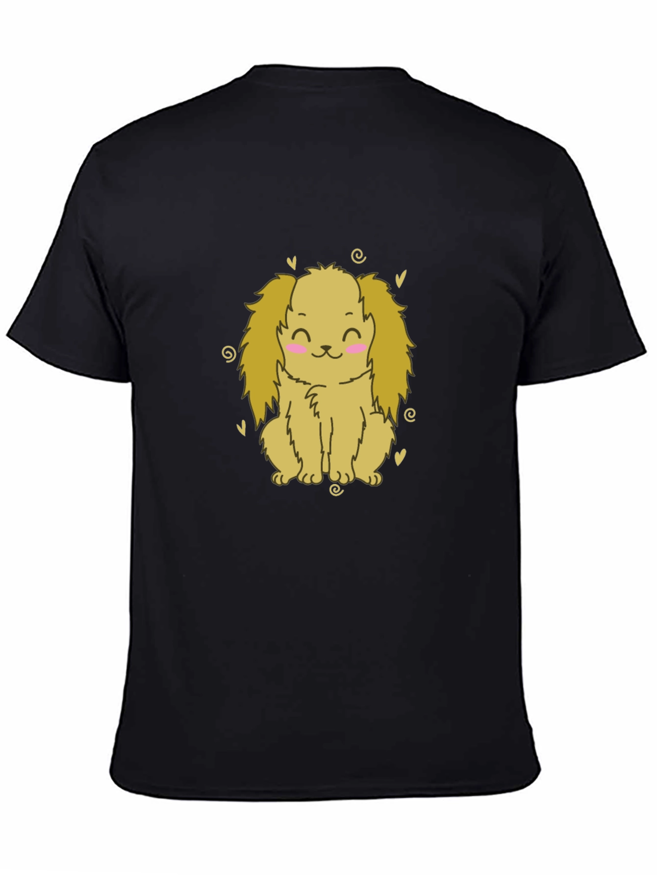 Cute Dog T-Shirt - Black Cotton Tee