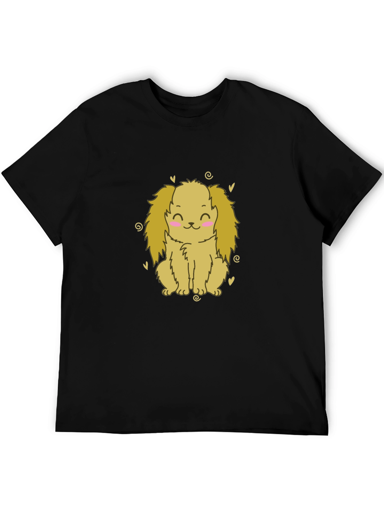 Cute Dog T-Shirt - Black Cotton Tee