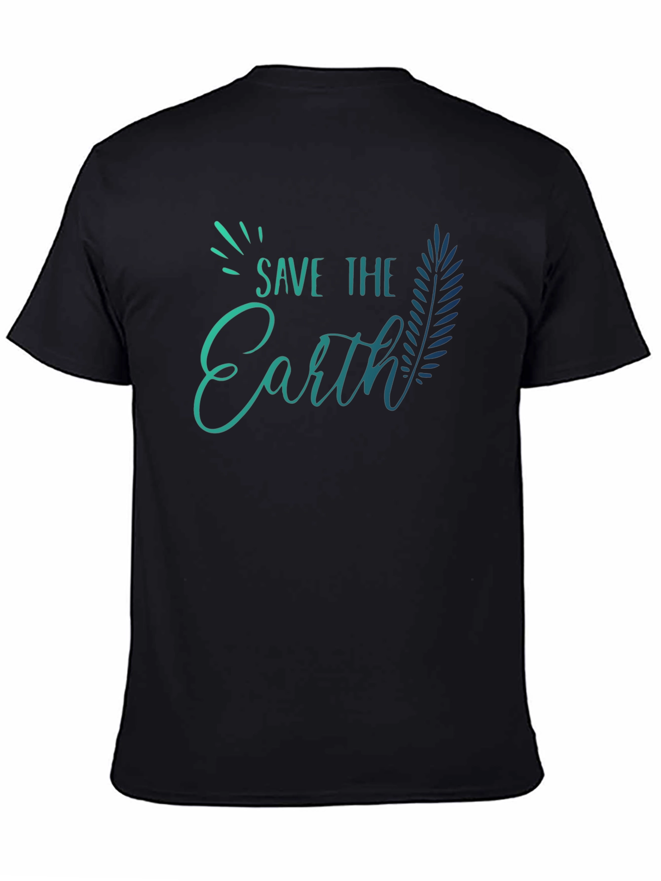 Save the Earth Black T-Shirt - Eco Friendly Design