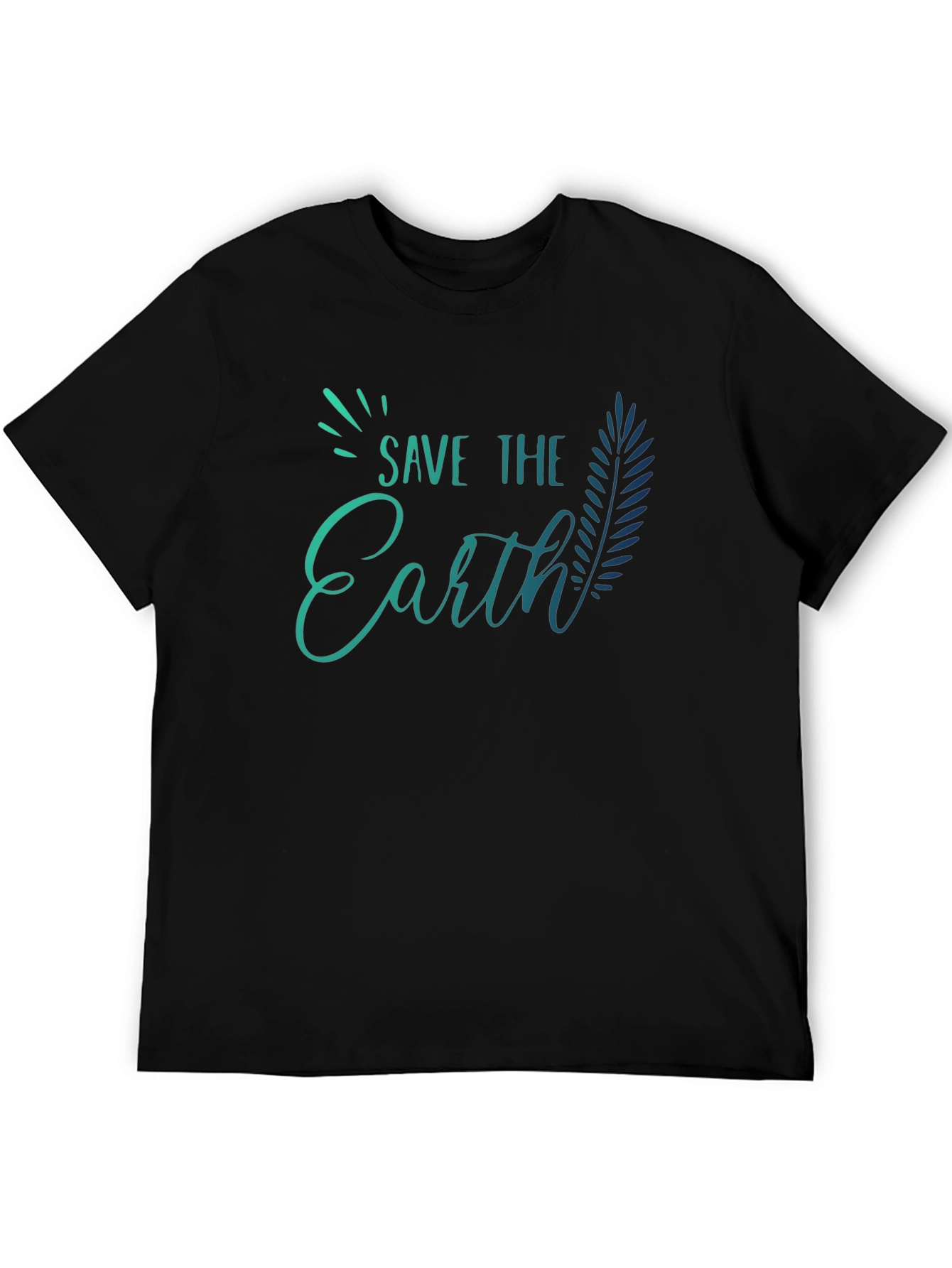 Save the Earth Black T-Shirt - Eco Friendly Design