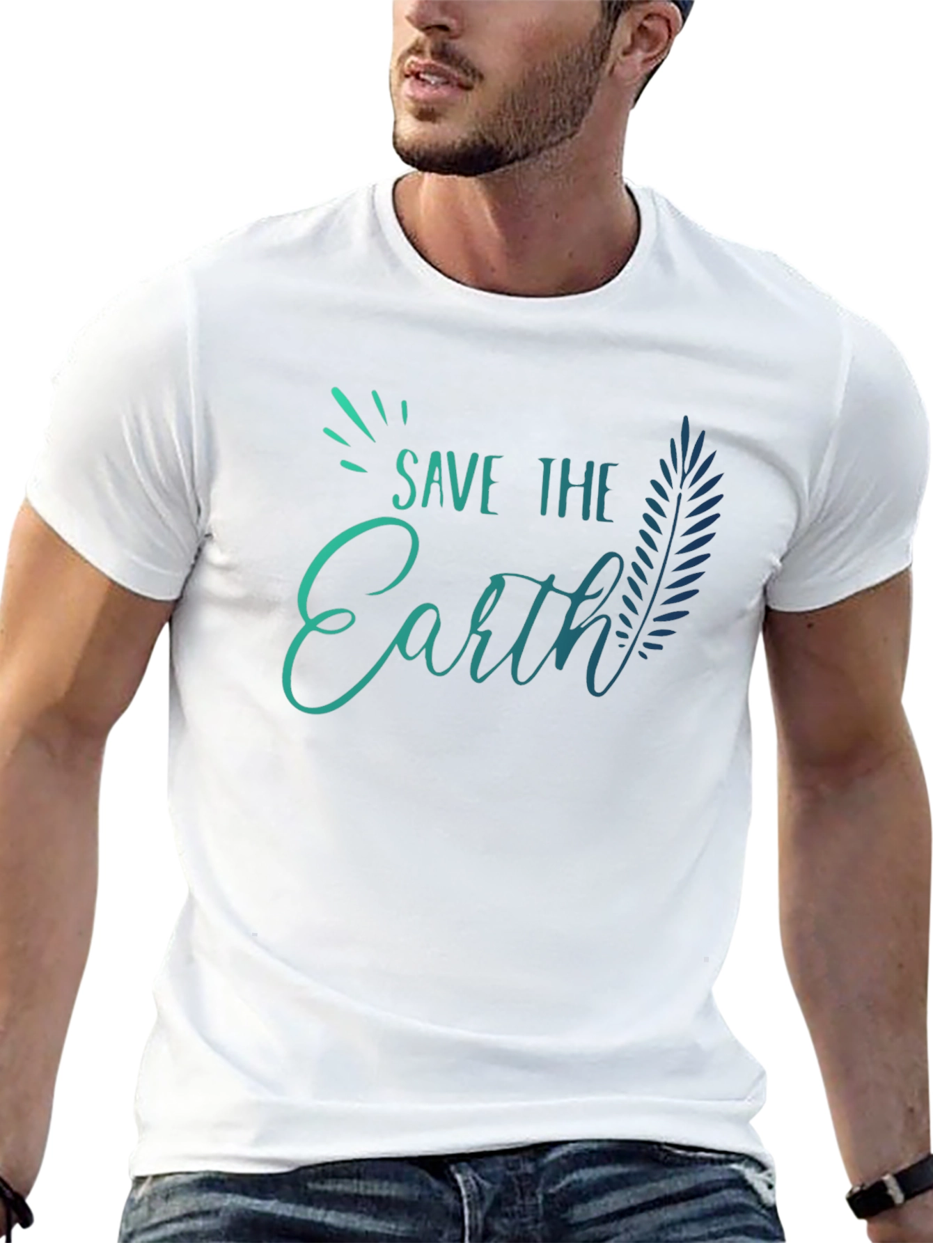 Save the Earth Black T-Shirt - Eco Friendly Design