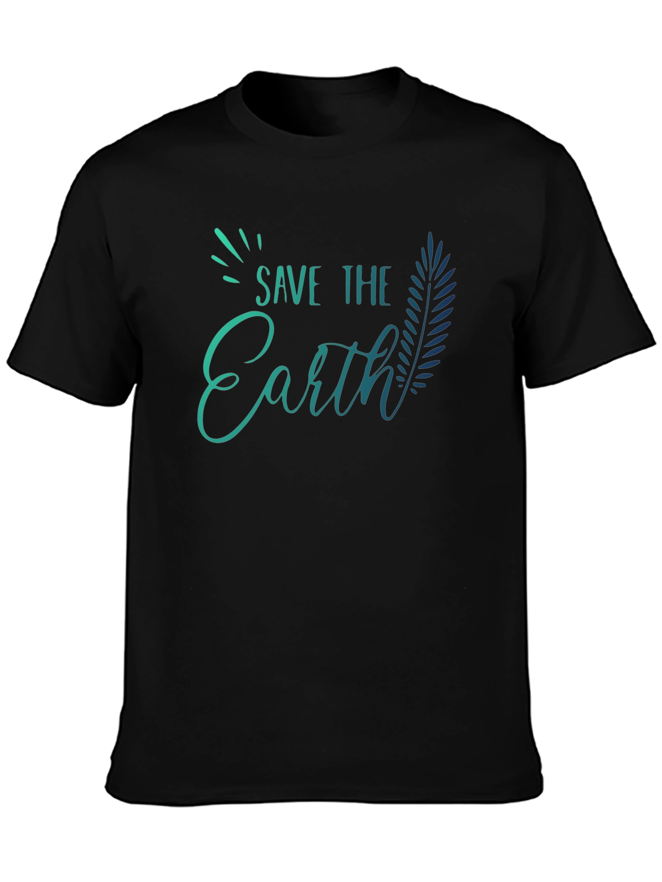 Save the Earth Black T-Shirt - Eco Friendly Design