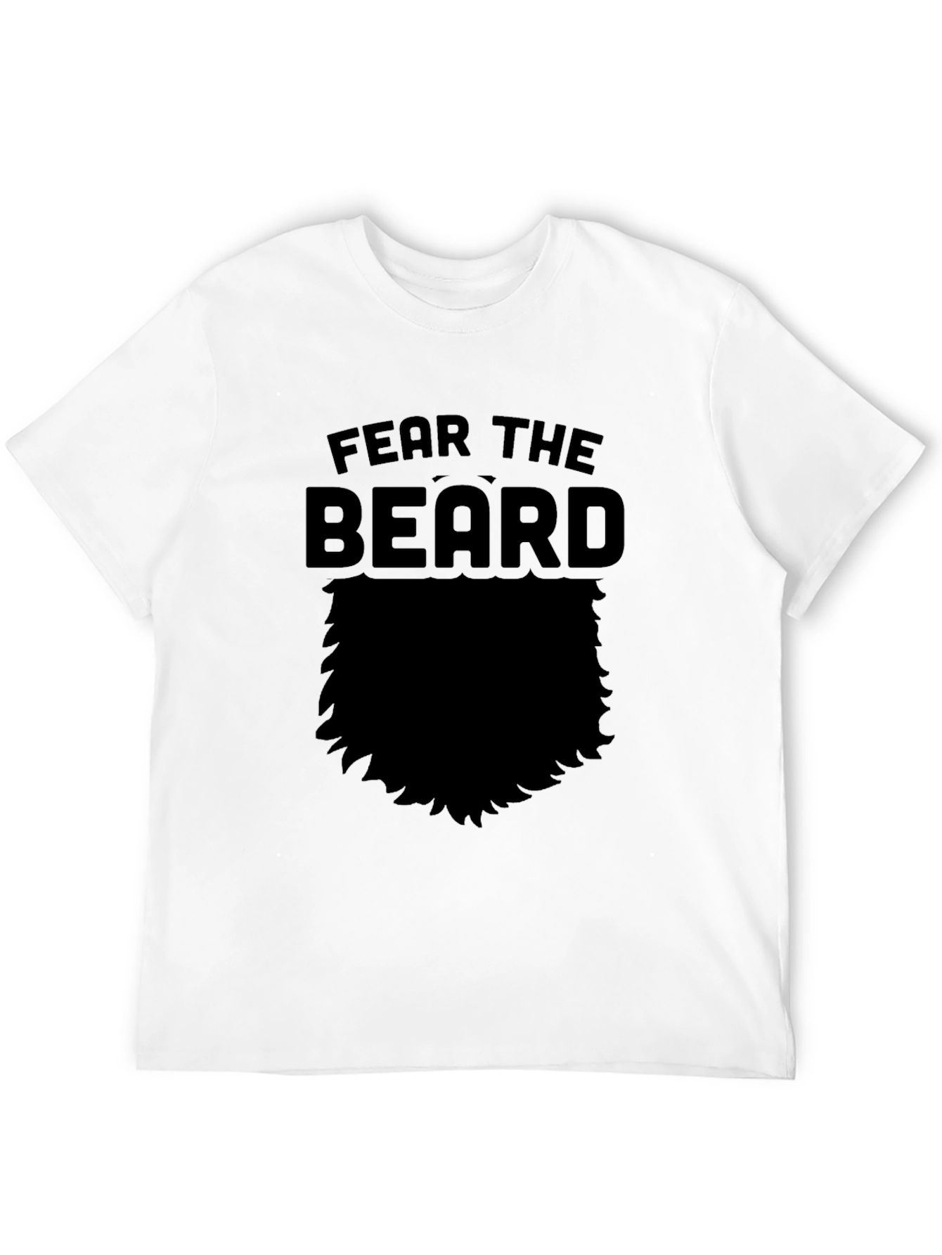 Fear The Beard Graphic T-Shirt - Mens Black Tee