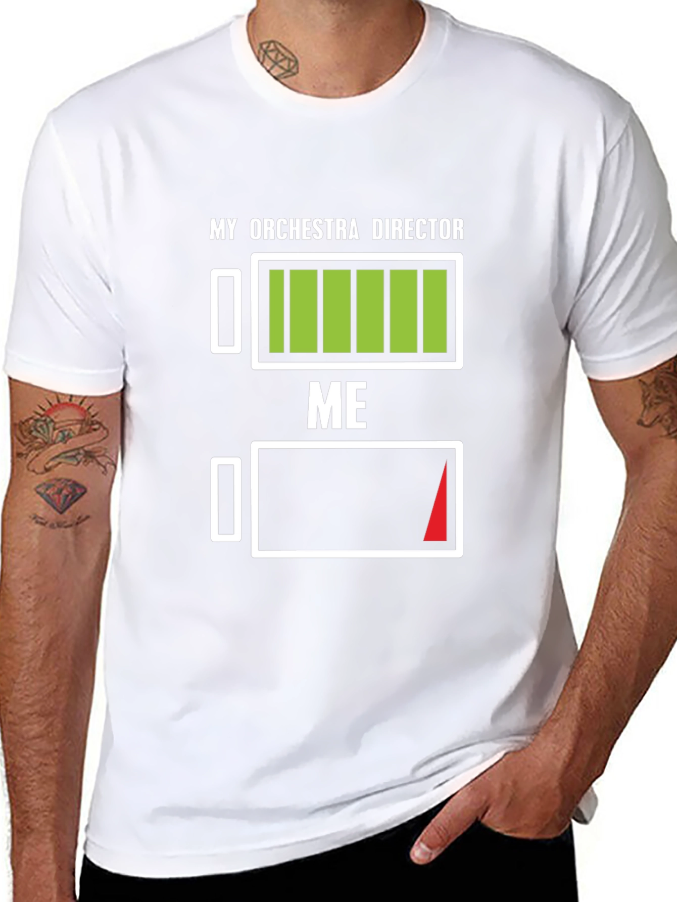 Orchestra Director Battery Level T-Shirt