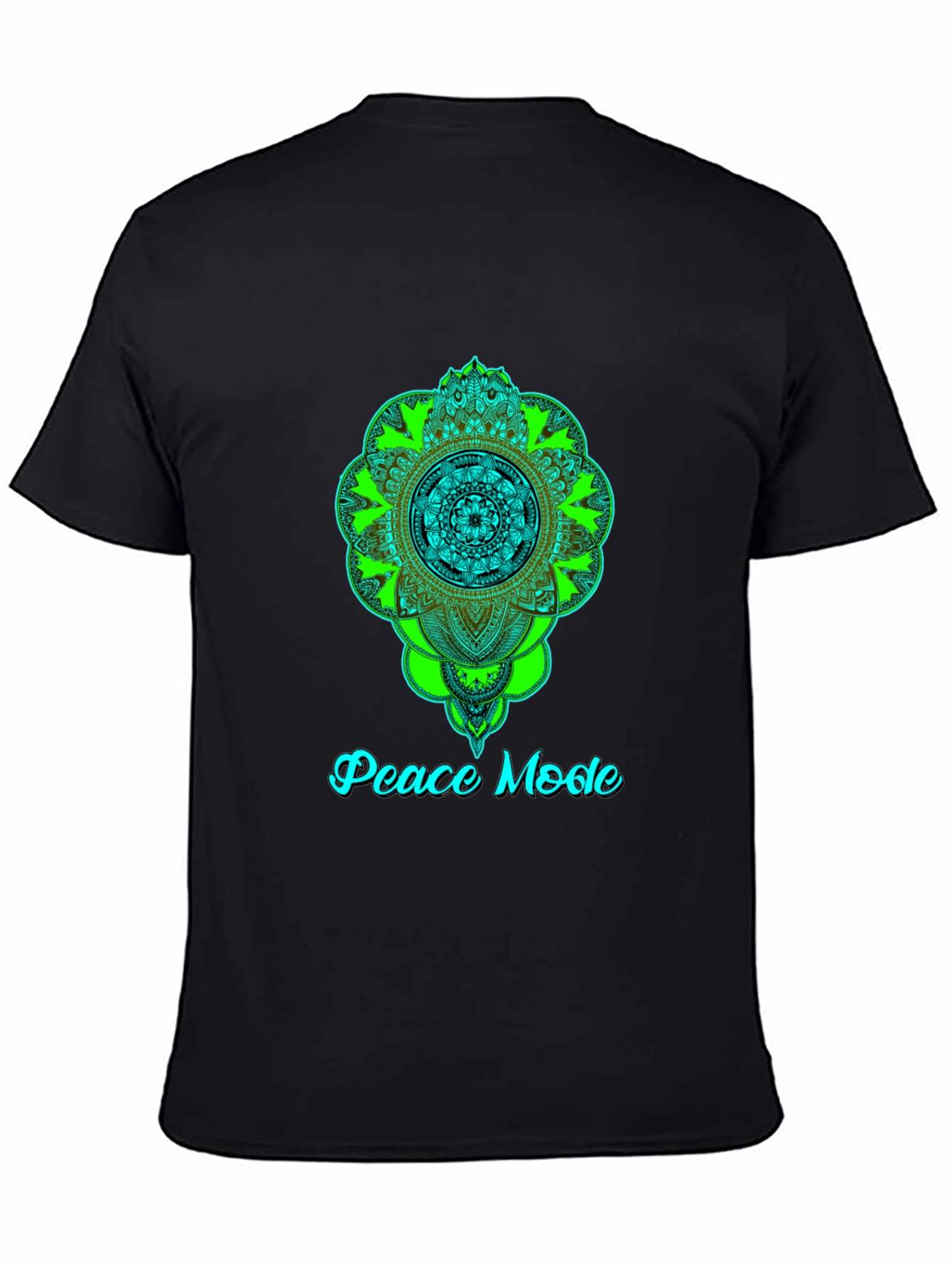 Peace Mode Mandala Graphic Tee - Black