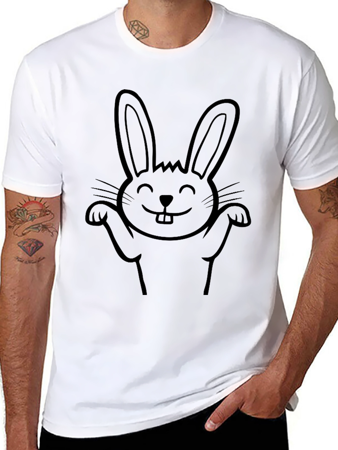 Black Bunny Graphic Tee