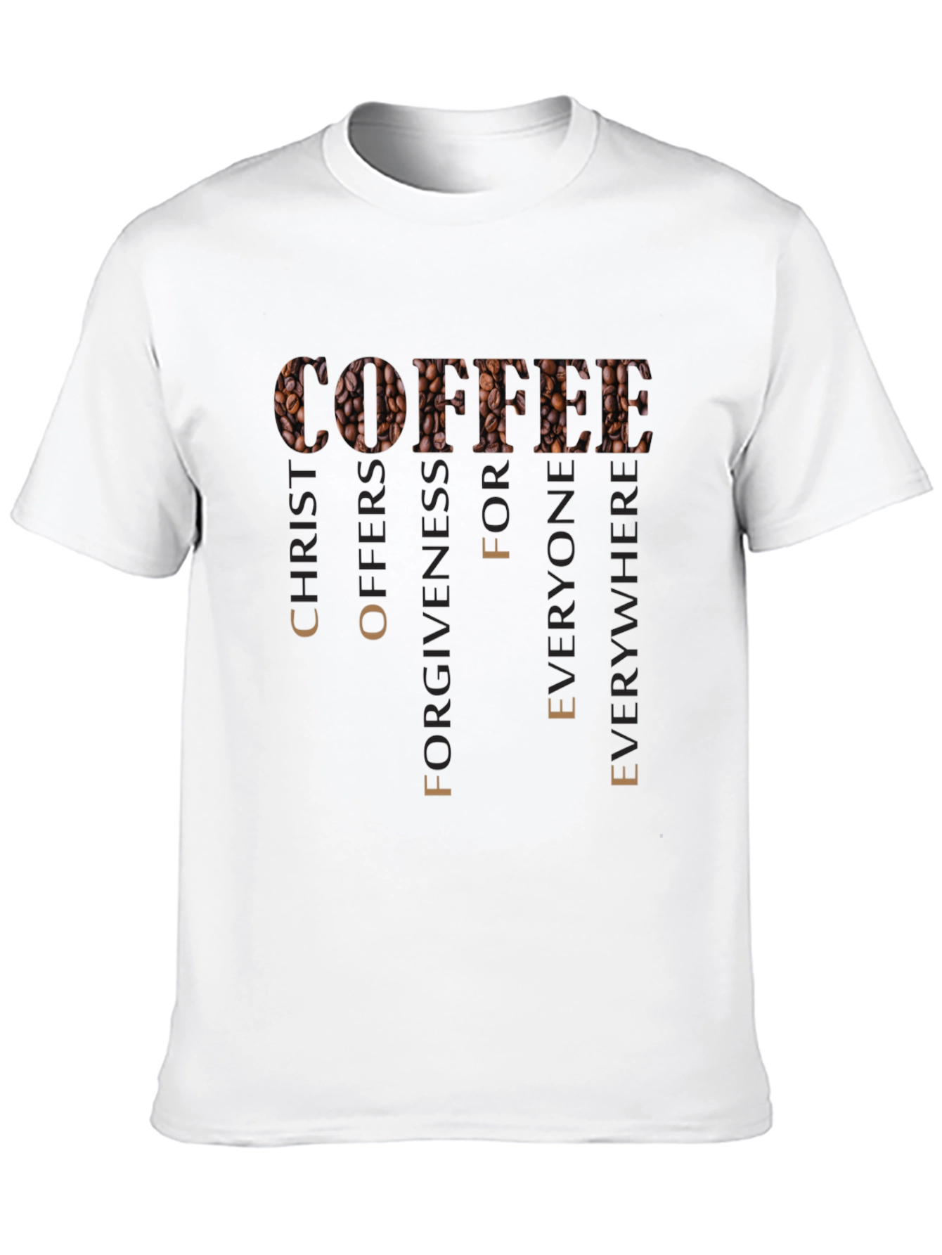 Coffee Christ Offers Forgiveness Graphic T-Shirt