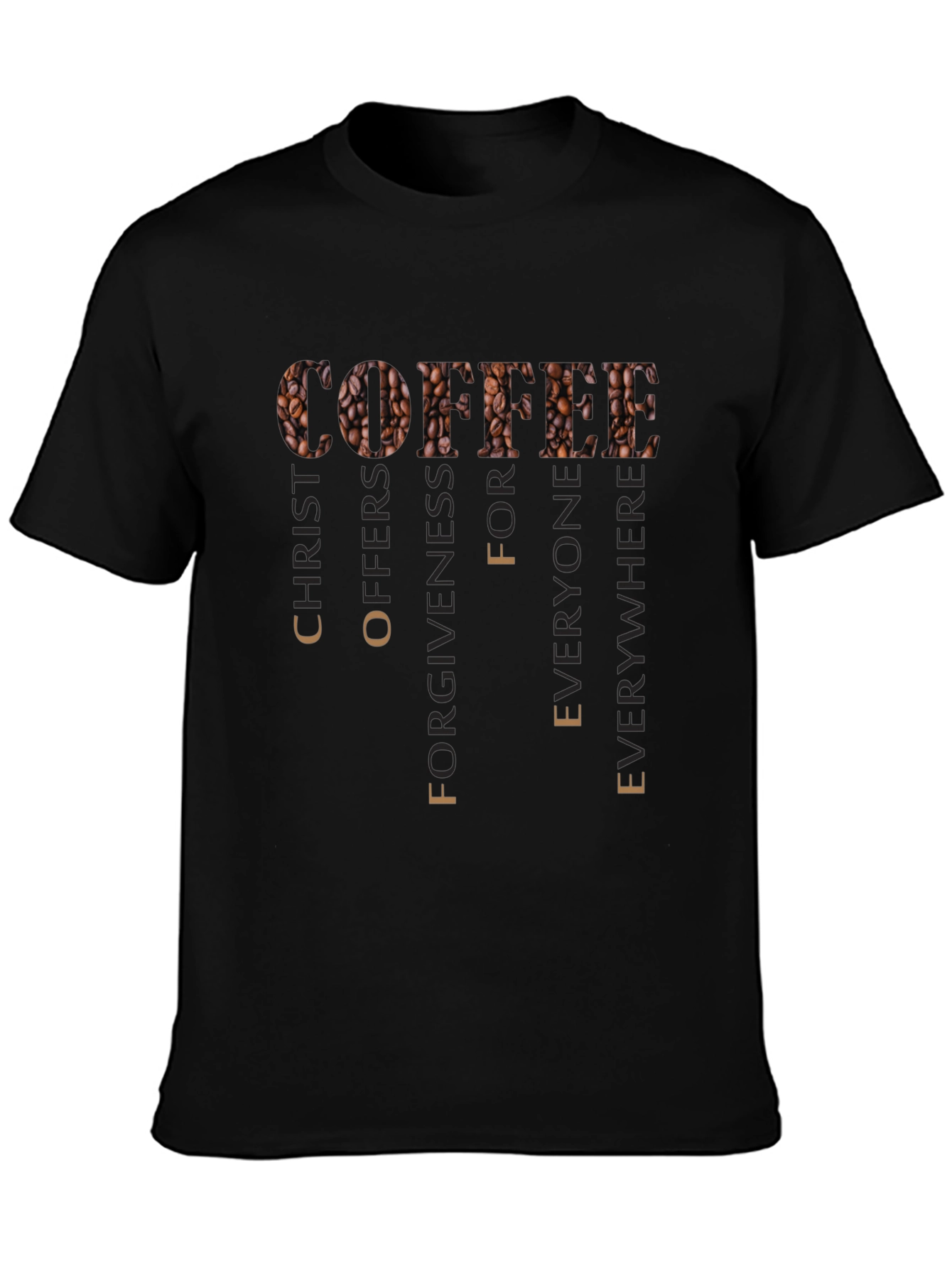 Coffee Christ Offers Forgiveness Graphic T-Shirt