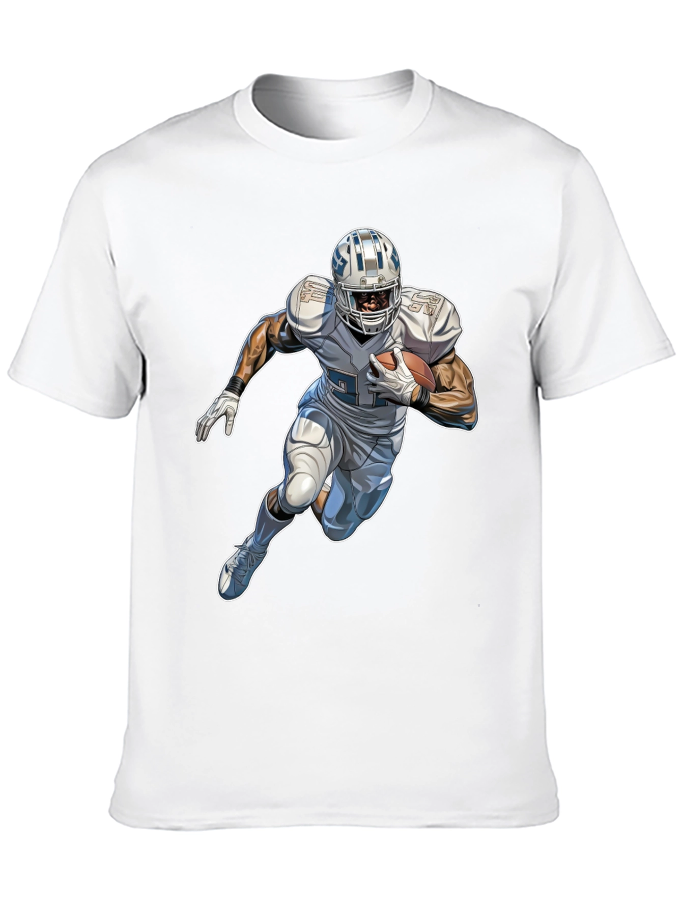Football Player Graphic Black T-Shirt