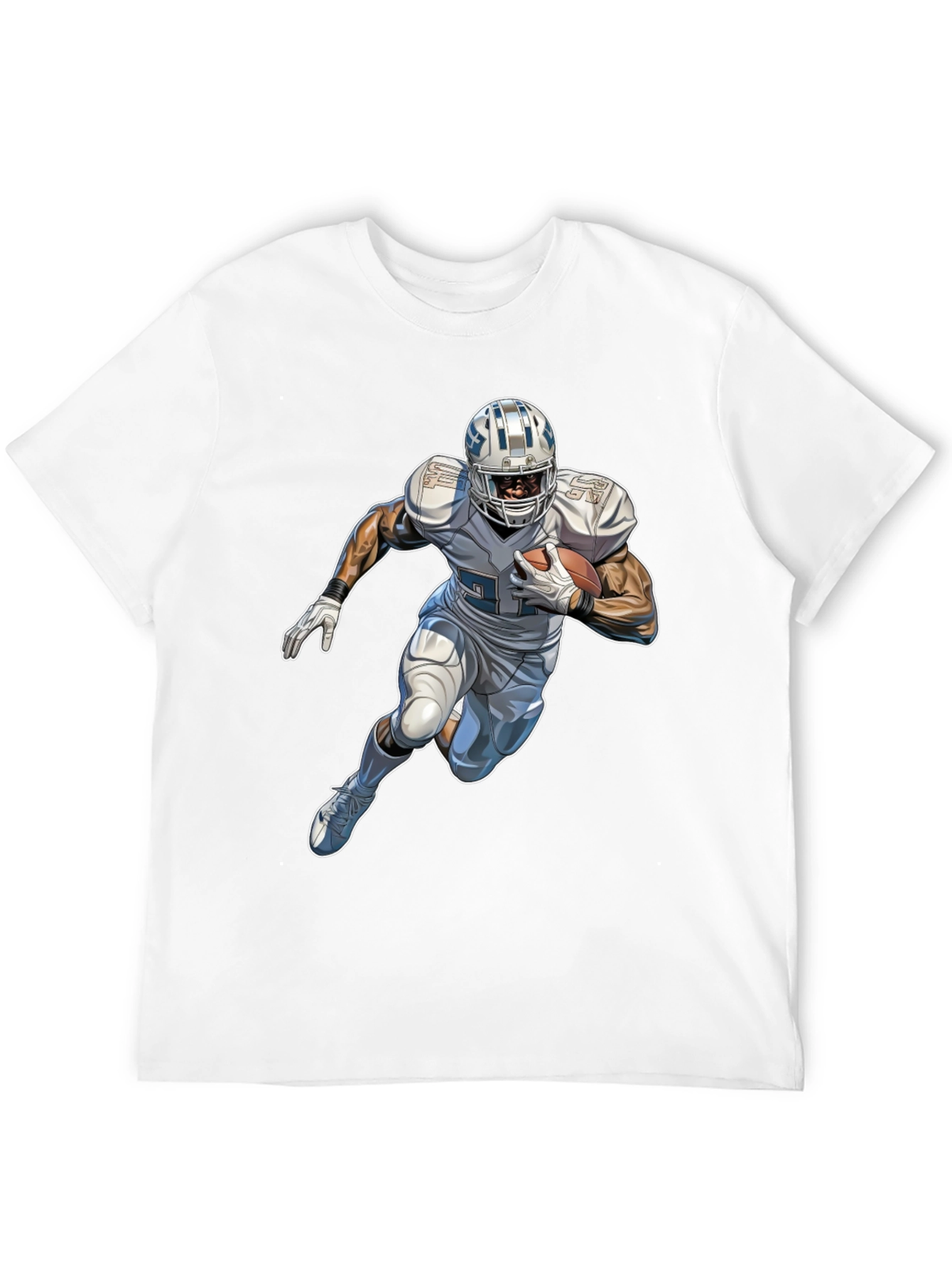 Football Player Graphic Black T-Shirt