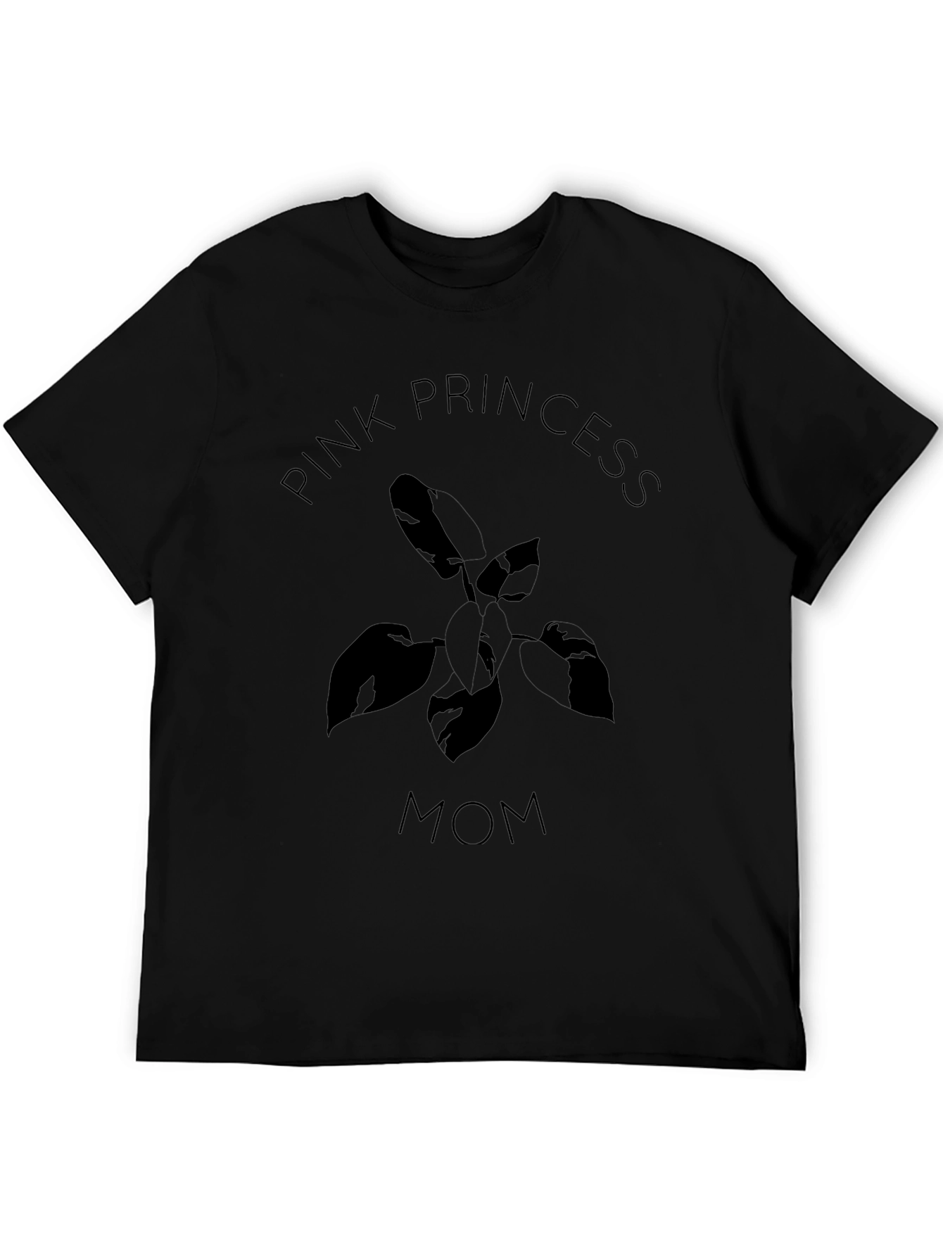 Pink Princess Mom T-Shirt - Black