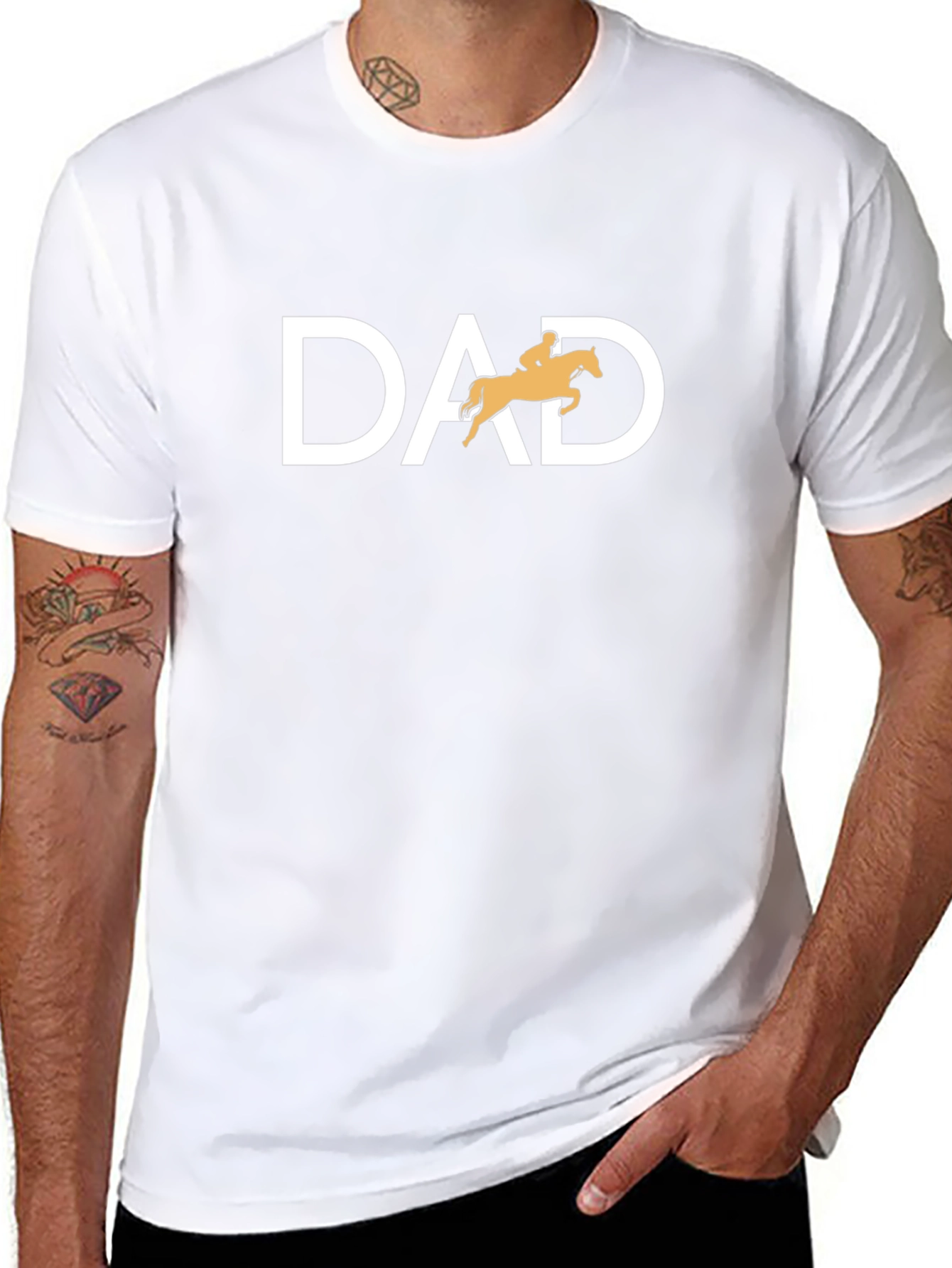 Equestrian Dad T-Shirt: Horse Riding Fathers Day Gift