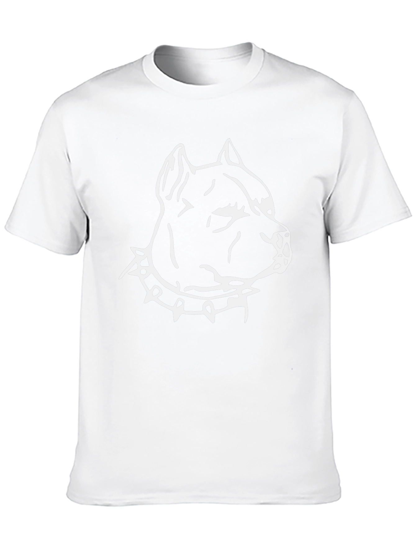 Pitbull Dog Head Graphic T-Shirt - Black