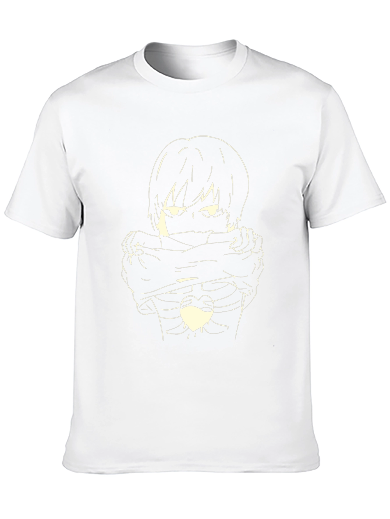 Emo Anime Skeleton Heart T-Shirt - Unisex Black Tee