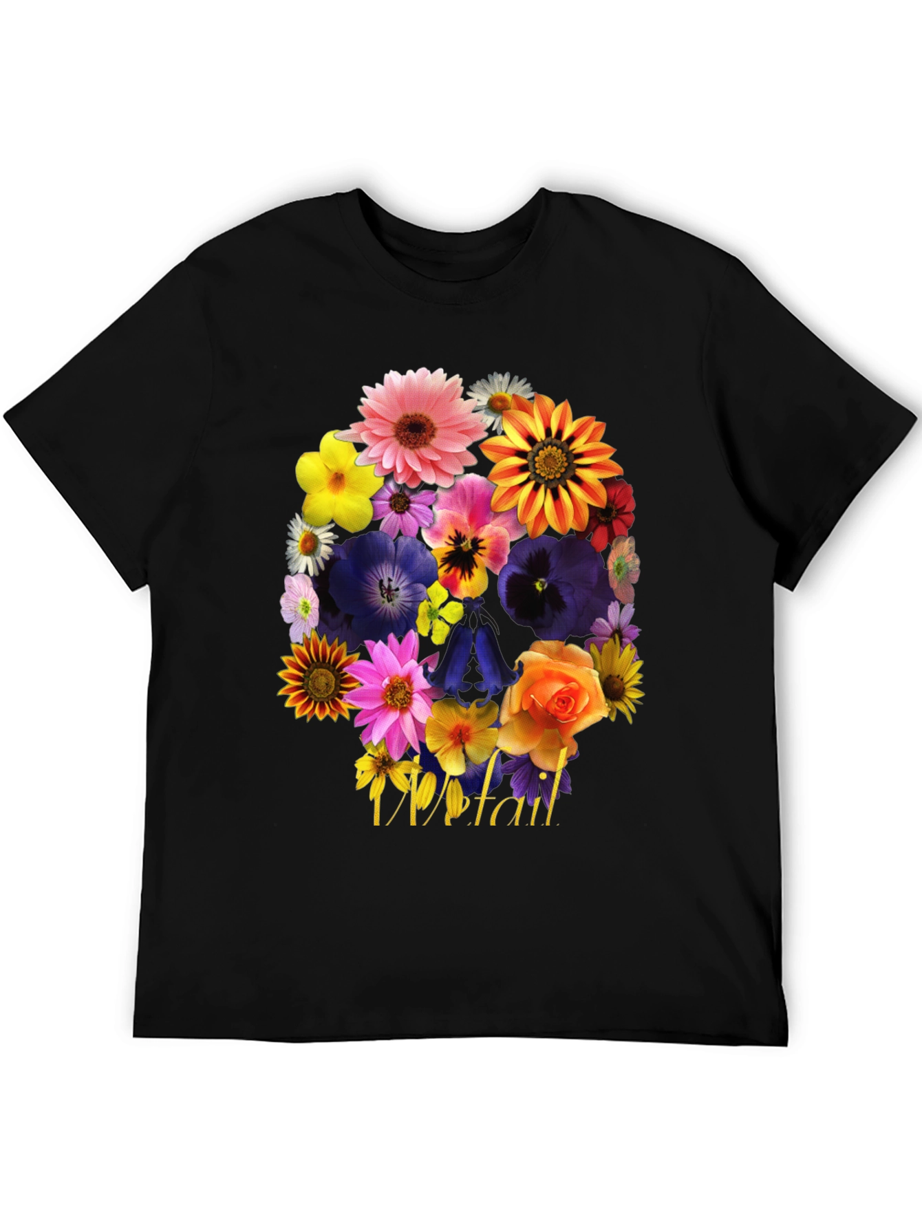 Floral Skull T-Shirt - Unique Graphic Tee