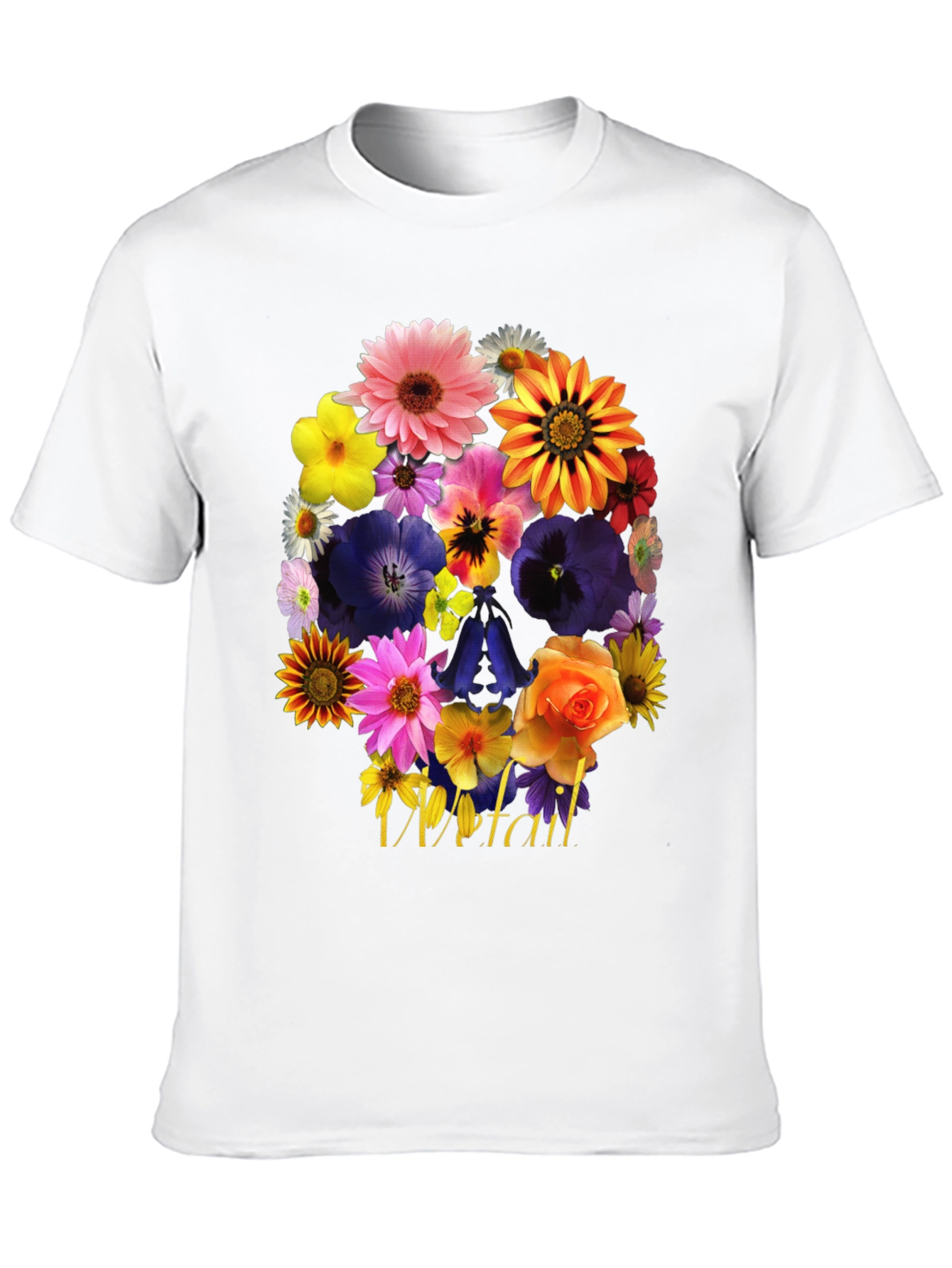 Floral Skull T-Shirt - Unique Graphic Tee