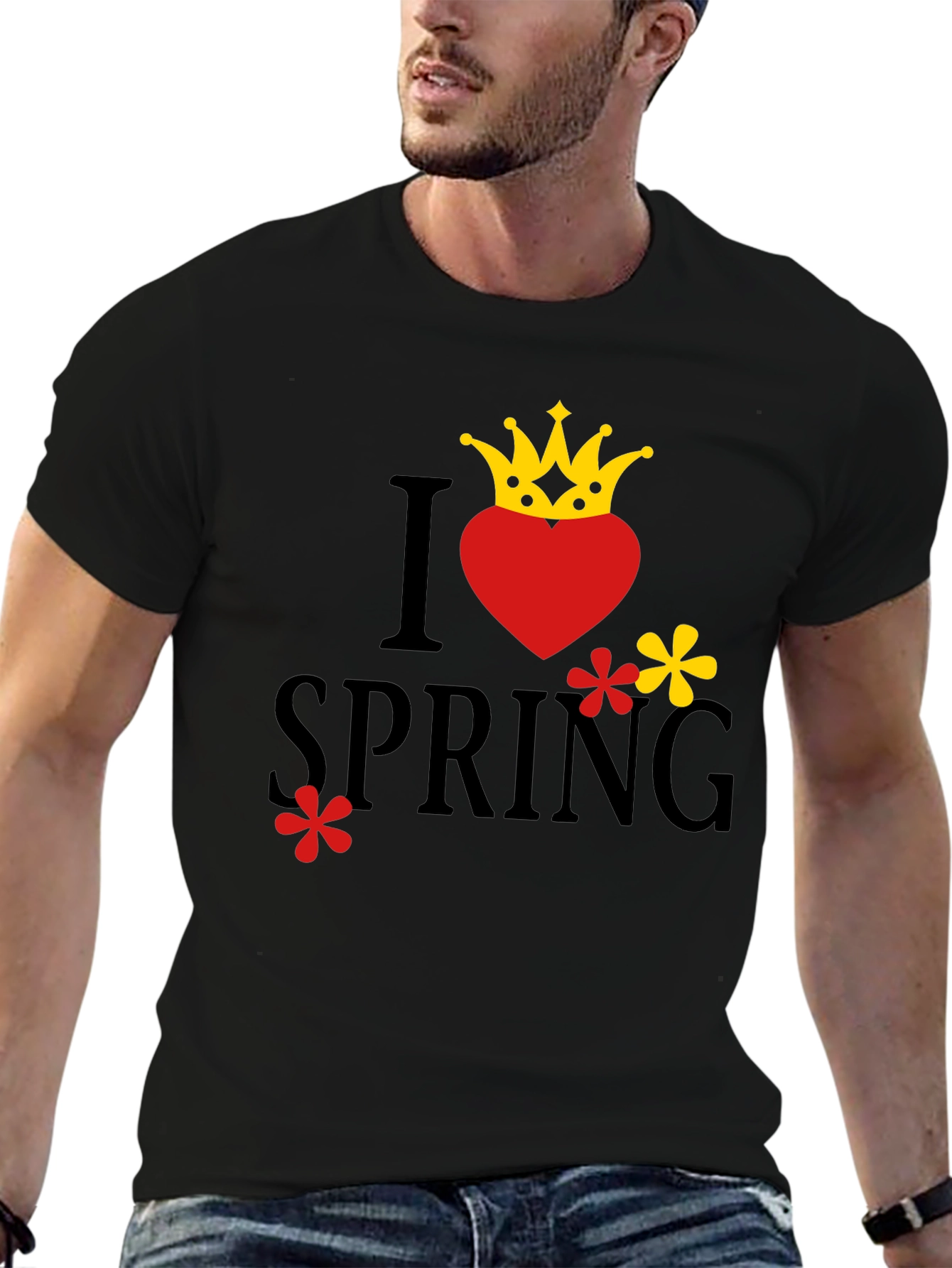 I Heart Spring Crown Graphic T-Shirt