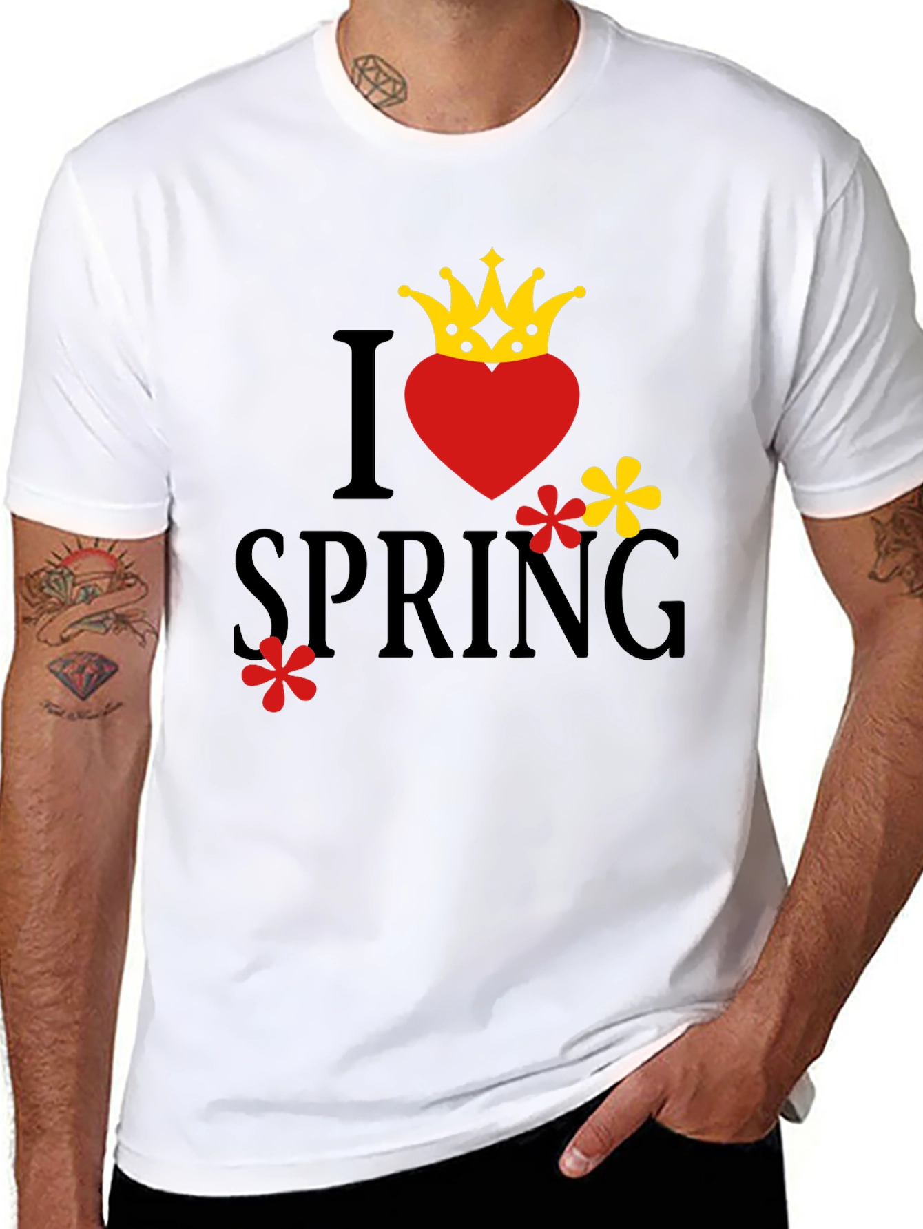 I Heart Spring Crown Graphic T-Shirt