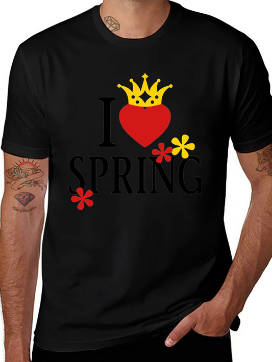 I Heart Spring Crown Graphic T-Shirt