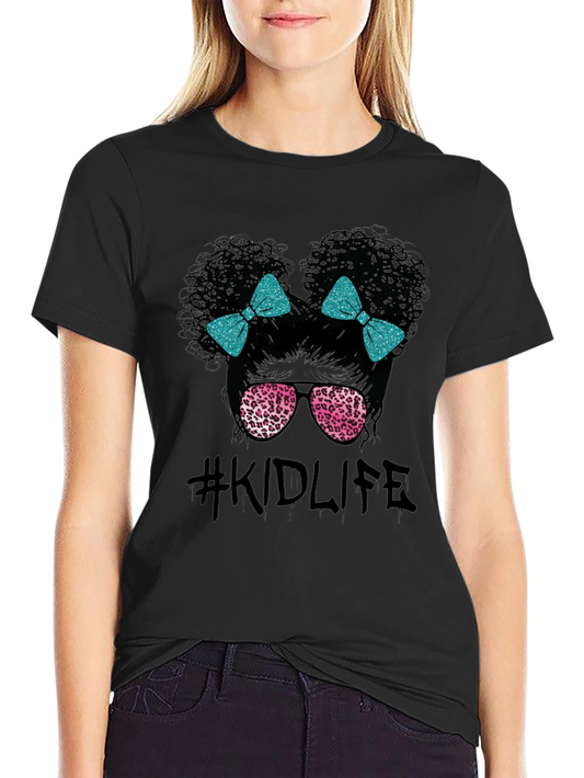 Kid Life Graphic Tee - Afro Puffs & Leopard Shades