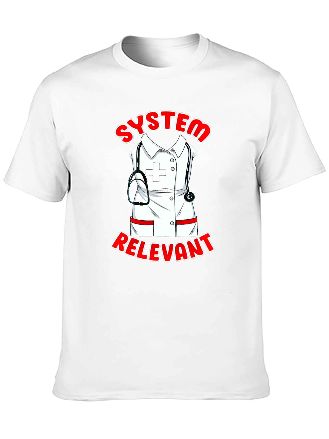 System Relevant Nurse T-Shirt - Black Cotton Tee