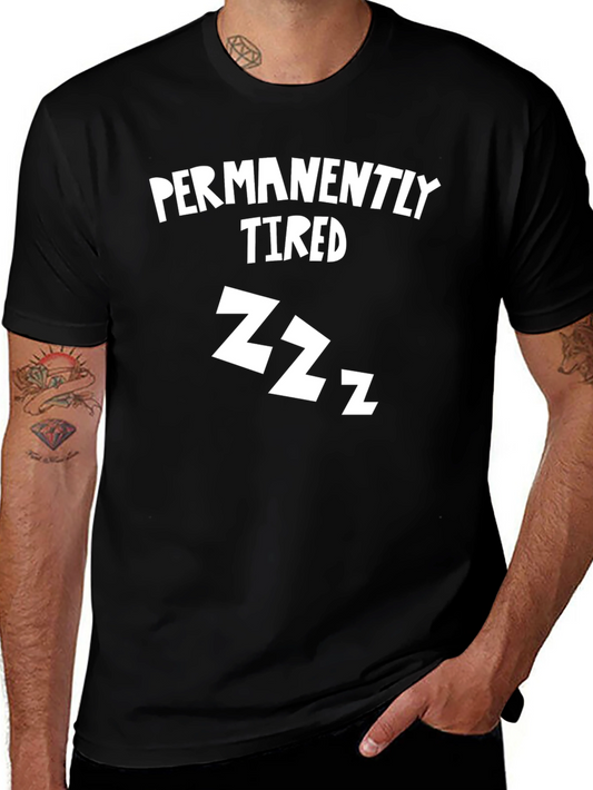 Permanently Tired Black Graphic Tee