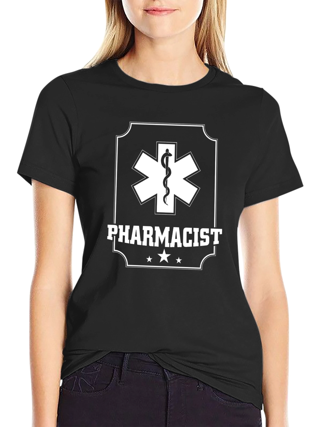 Pharmacist Caduceus Star T-Shirt - Medical Professional Tee