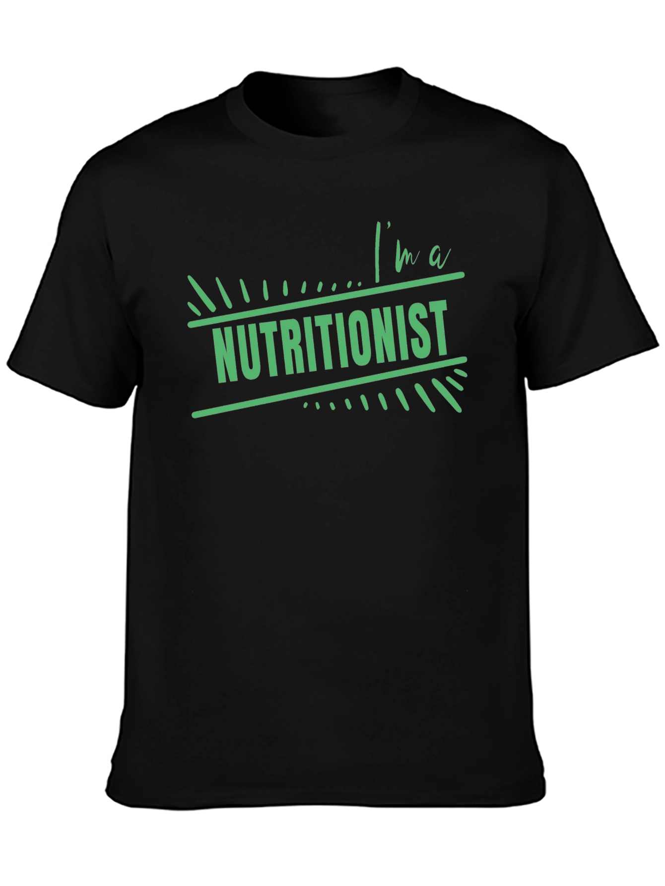 Im a Nutritionist T-Shirt Black Cotton