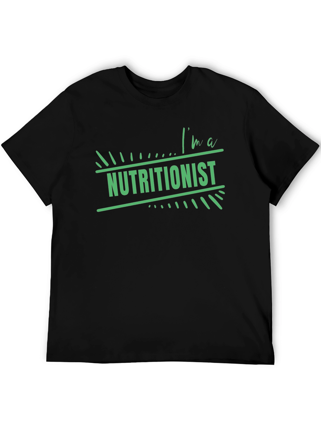 Im a Nutritionist T-Shirt Black Cotton