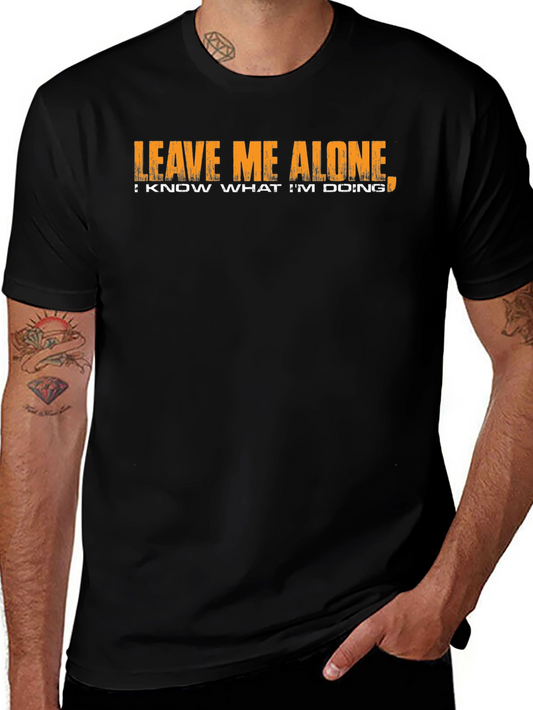 Leave Me Alone Graphic Tee - Soft Black Cotton T-Shirt