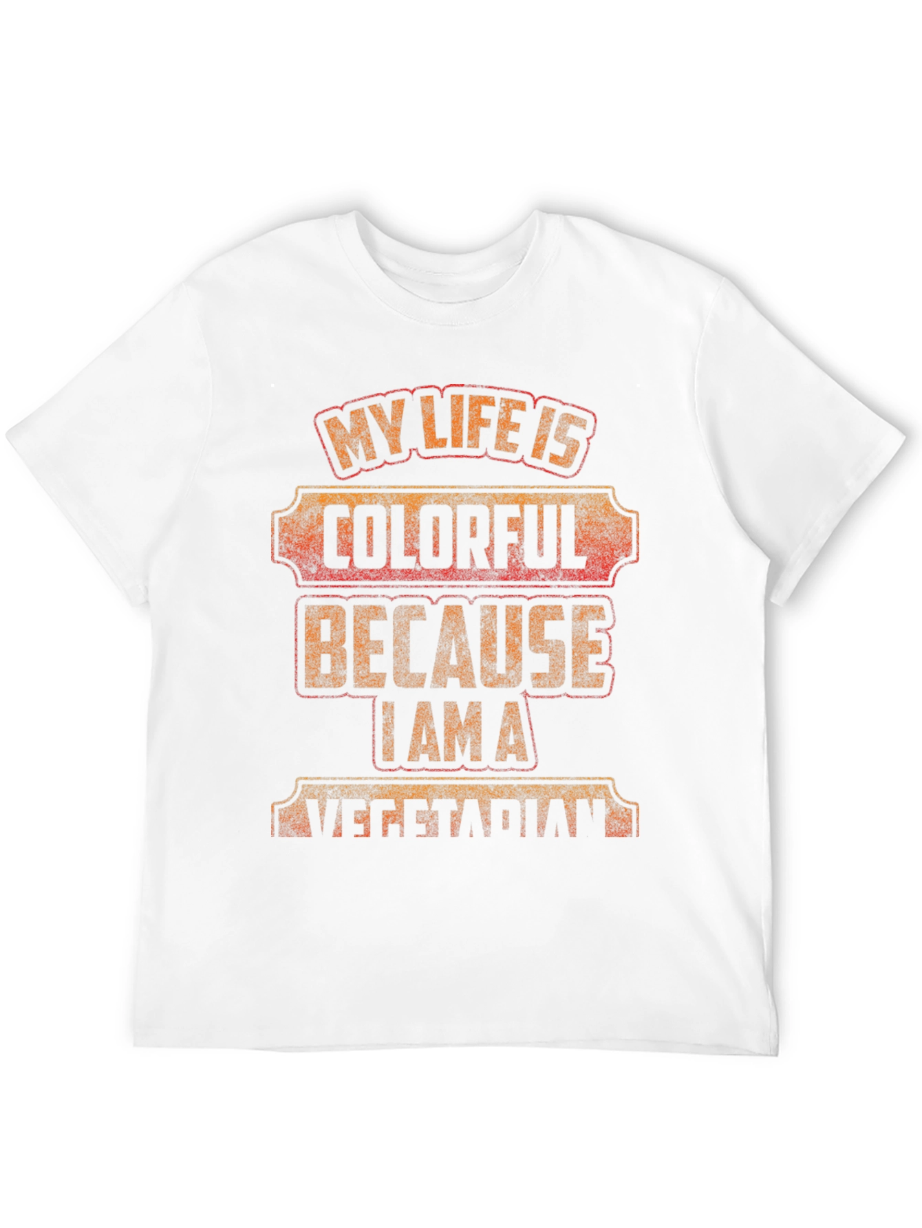 Colorful Vegetarian Graphic T-Shirt
