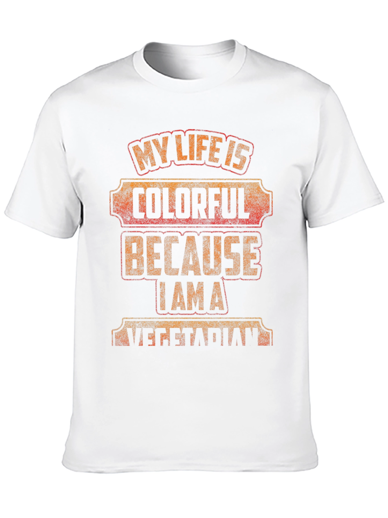 Colorful Vegetarian Graphic T-Shirt