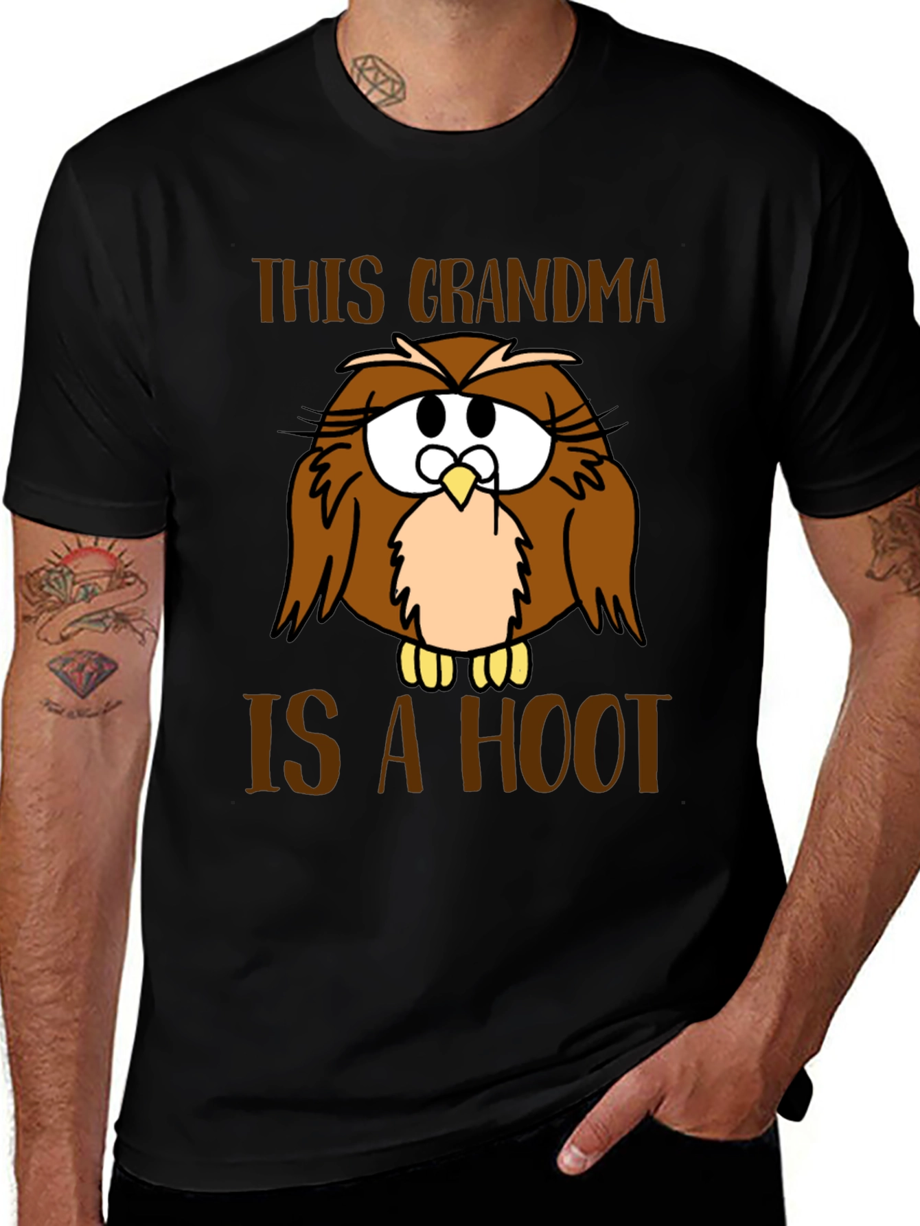 Funny Grandma Owl Graphic T-Shirt