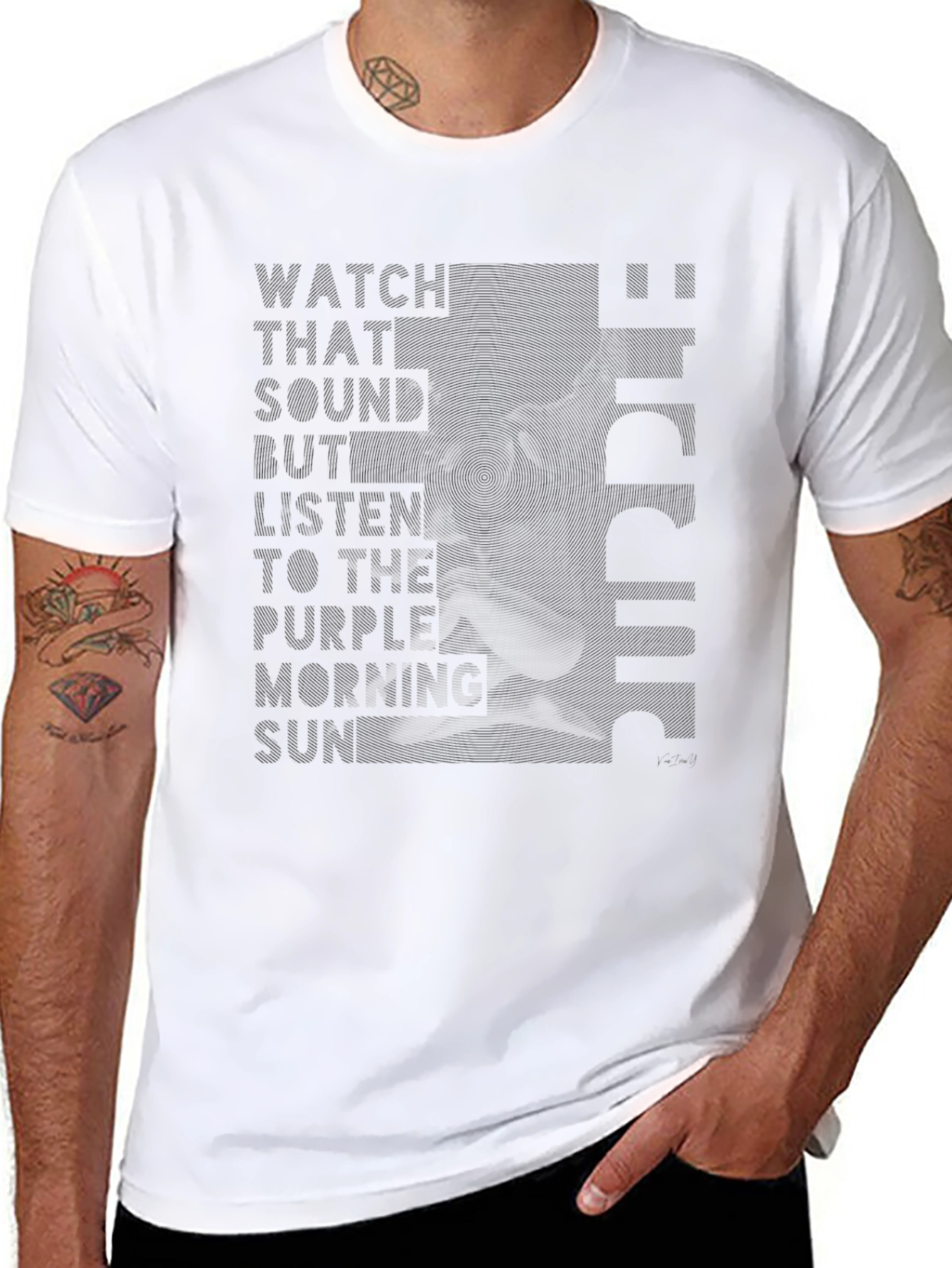 Unique Graphic Print Black T-Shirt for Men