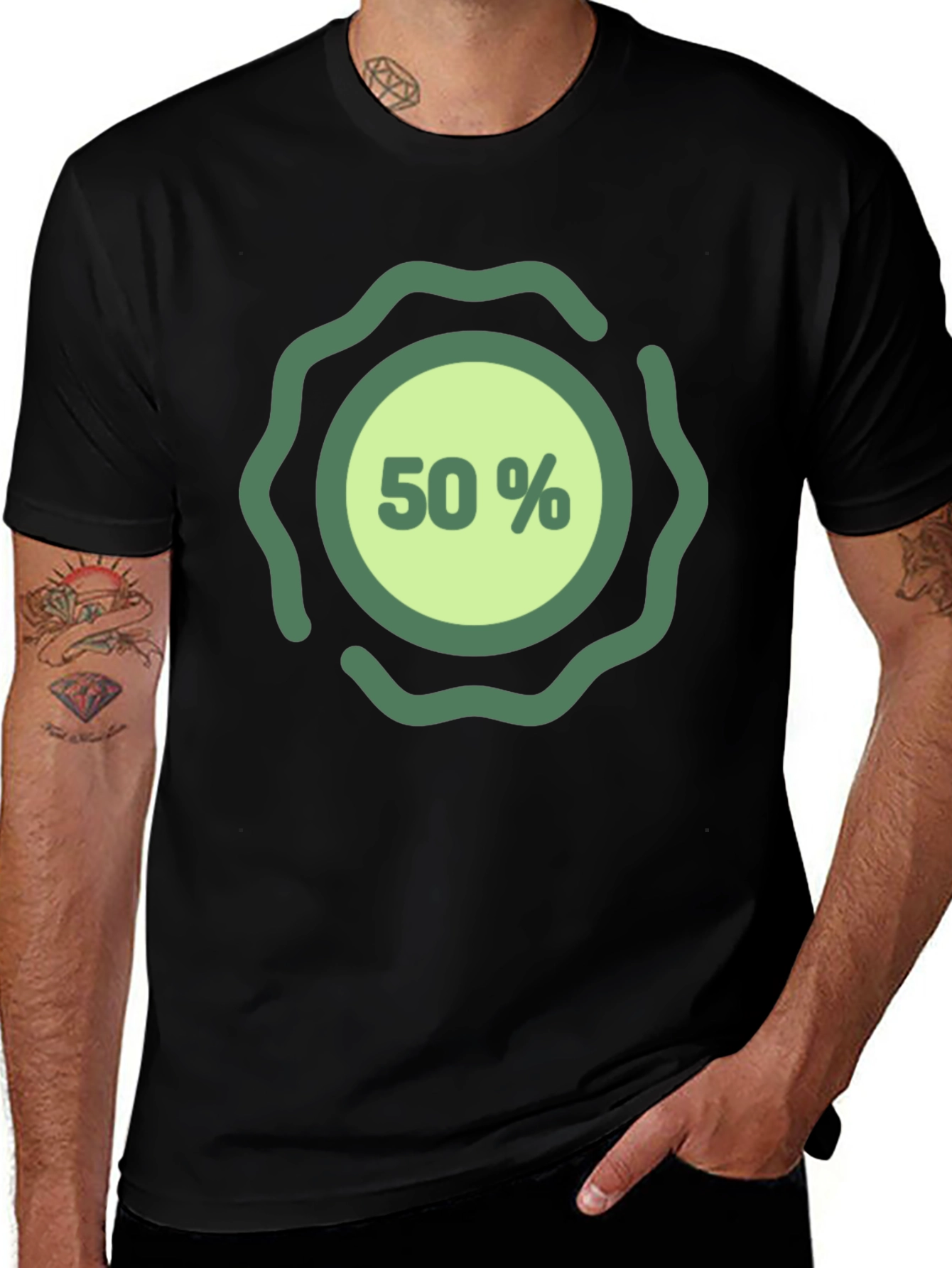 50% Off Black T-Shirt