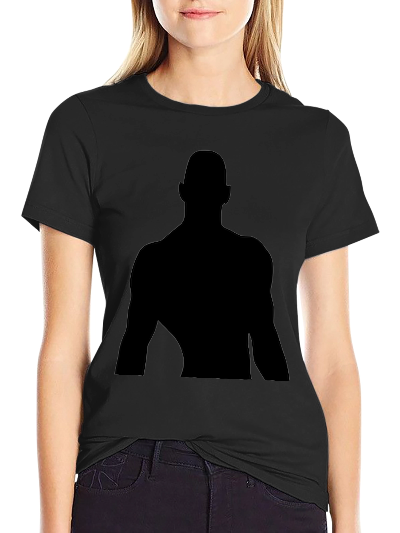 Silhouette Graphic Black T-Shirt - Classic Fit