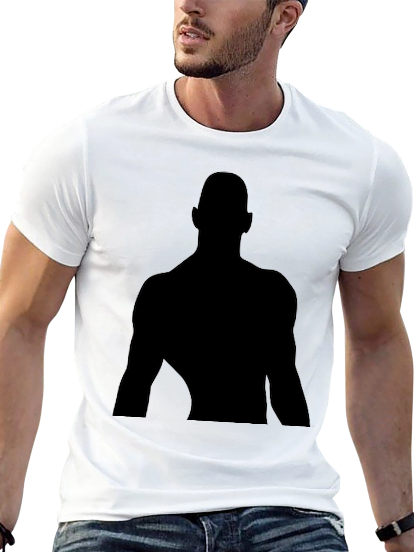 Silhouette Graphic Black T-Shirt - Classic Fit