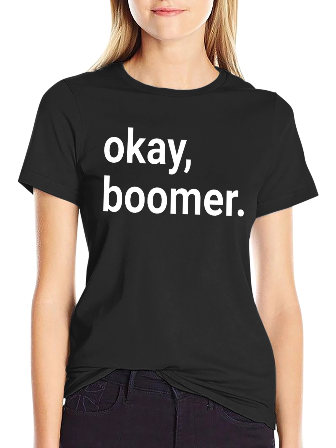 Okay Boomer Graphic T-Shirt - Black Cotton Tee